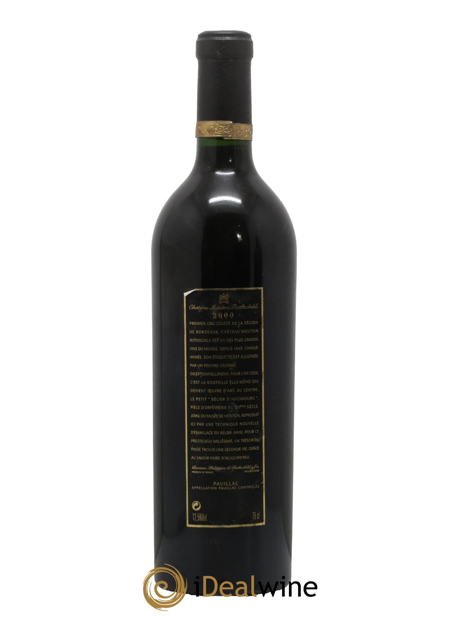 Château Mouton Rothschild 1er Grand Cru Classé 2000 - Lot de 1 bouteille - 1