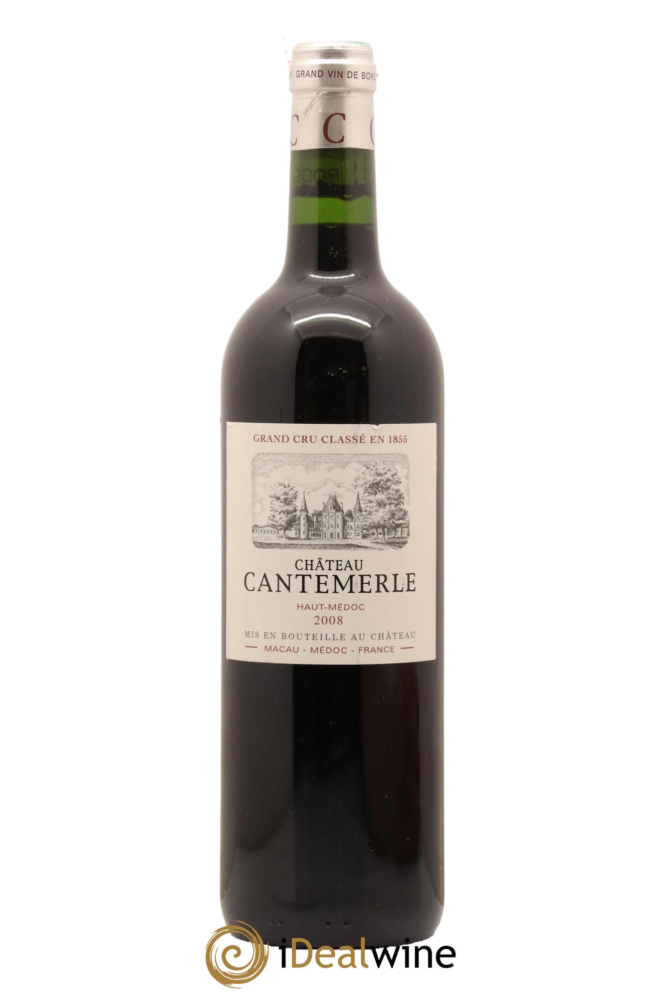 Château Cantemerle 5ème Grand Cru Classé 2008 - Lot de 1 bouteille - 0