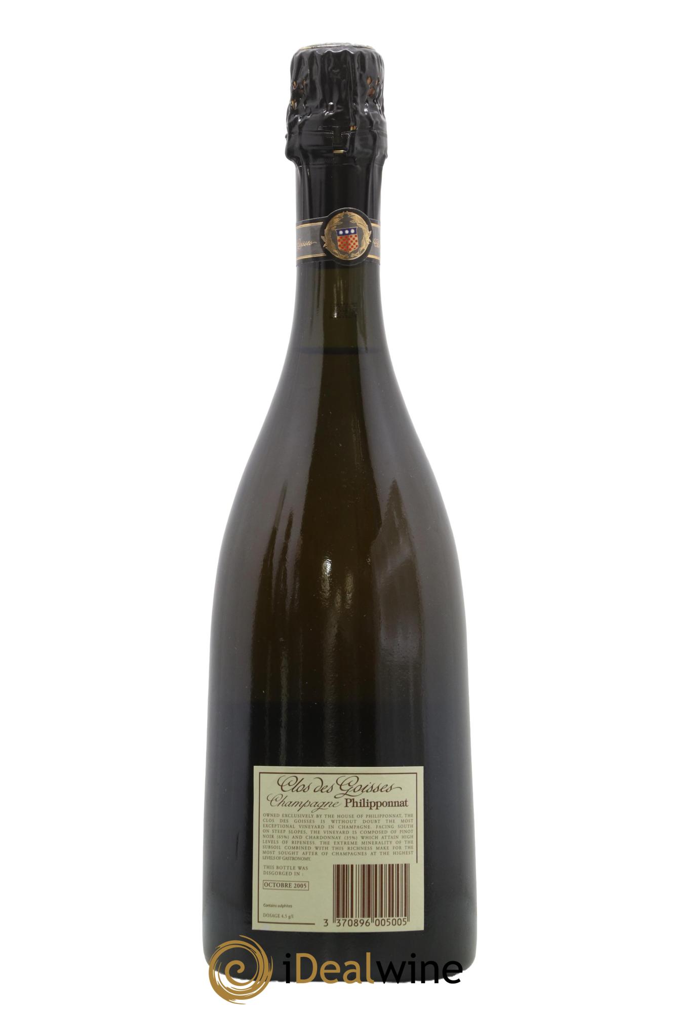 Clos des Goisses Philipponnat 1996 - Lot de 1 bouteille - 1