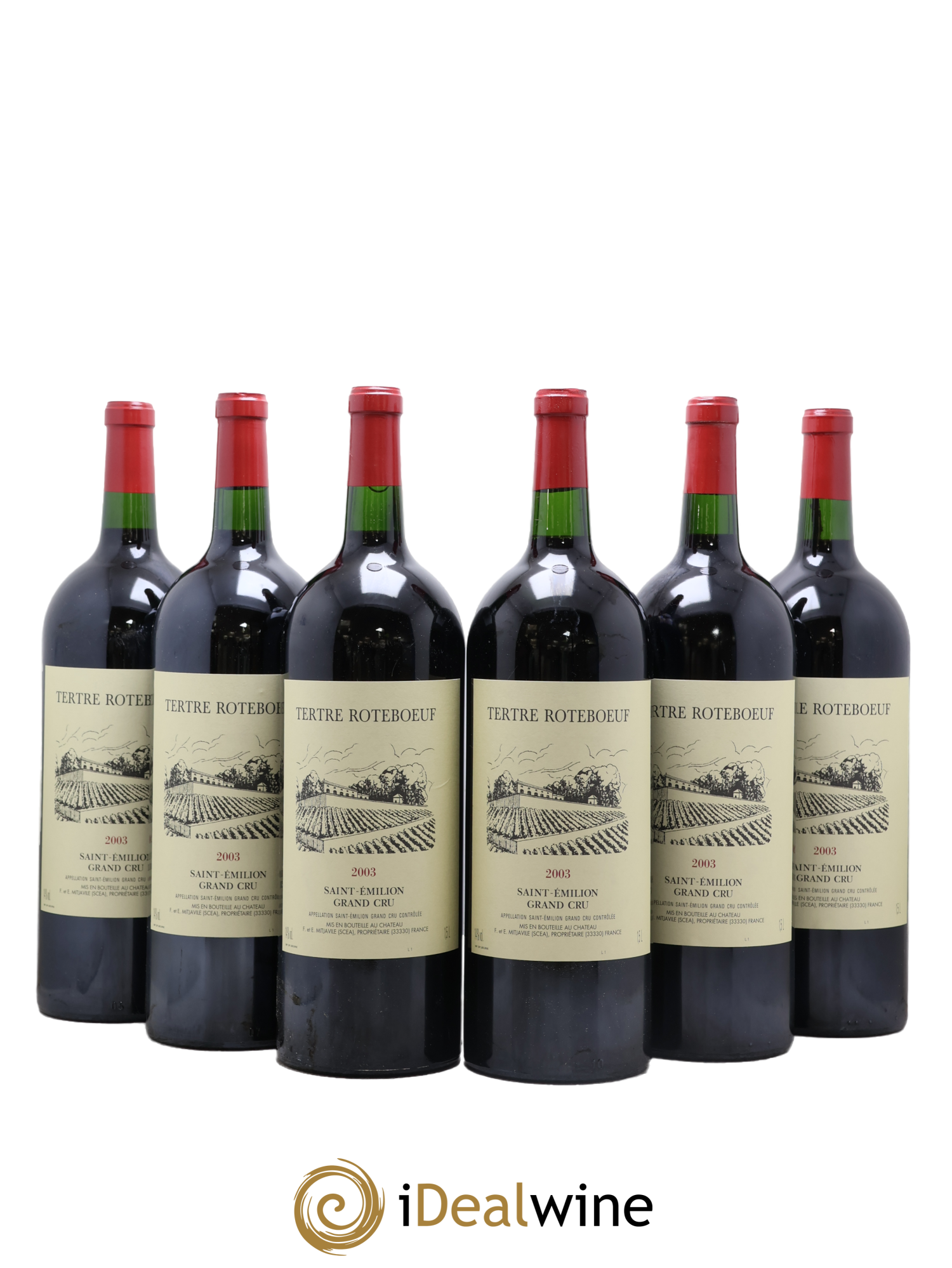 Château Tertre Roteboeuf 2003 - Lot of 6 magnums - 0