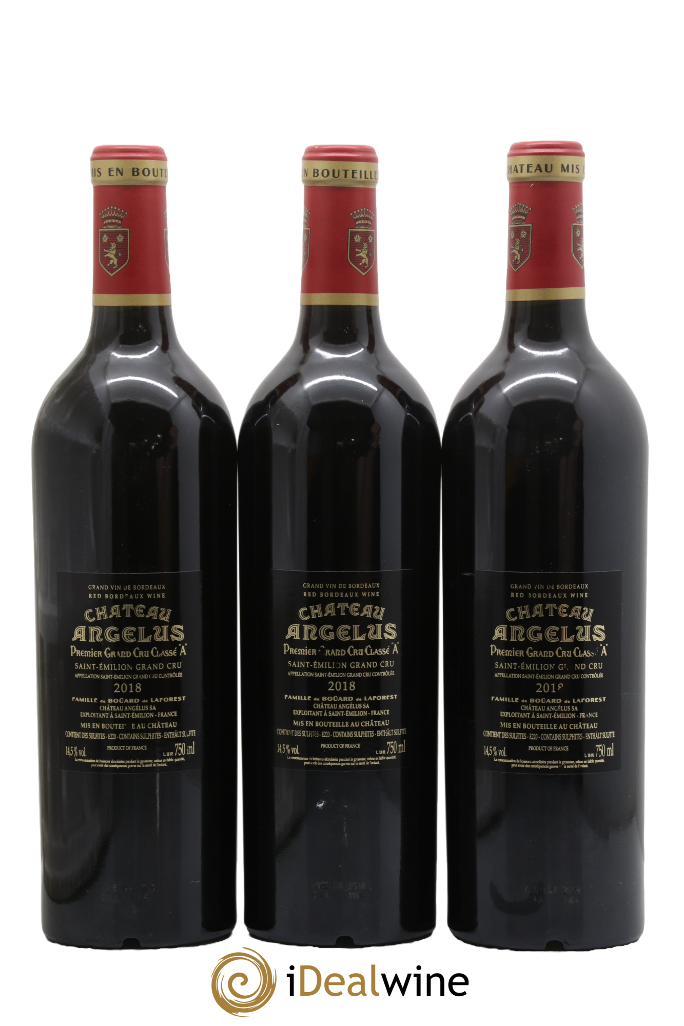 Château Angélus 1er Grand Cru Classé A 2018 - Lot de 3 bouteilles - 1