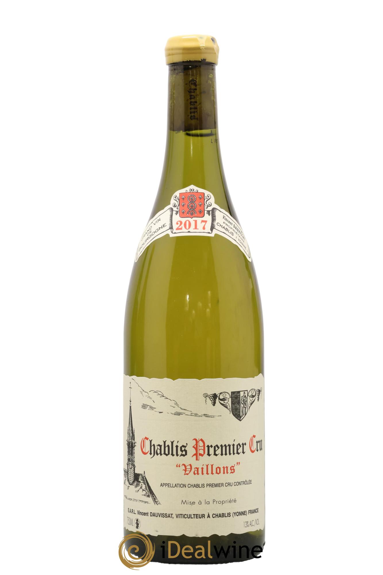 Chablis 1er Cru Vaillons Vincent Dauvissat (Domaine) 2017 - Lot of 1 bottle - 0