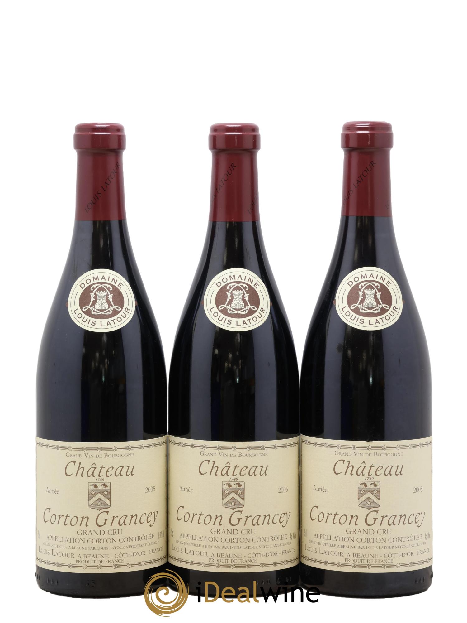 Corton Grand Cru Château Corton Grancey Louis Latour 2005 - Lot de 3 bouteilles - 0