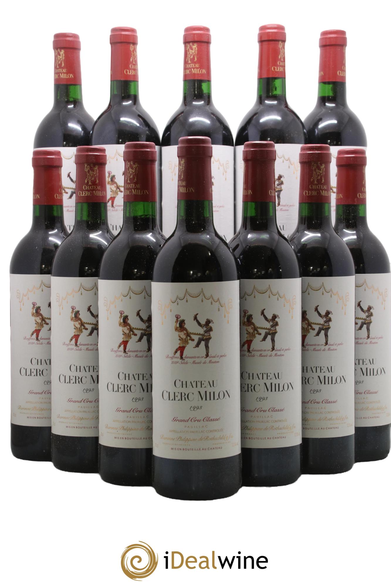 Château Clerc Milon 5ème Grand Cru Classé 1993 - Lotto di 12 bottiglie - 0