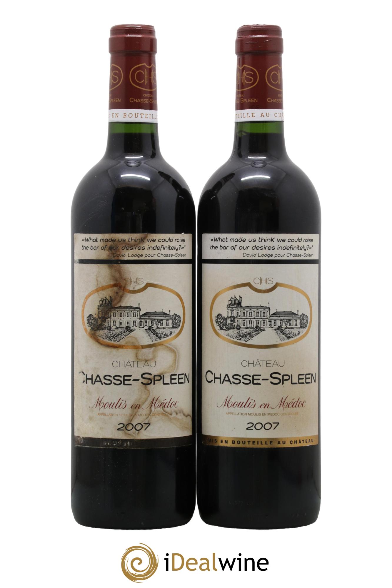 Château Chasse Spleen 2007 - Lot de 2 bouteilles - 0