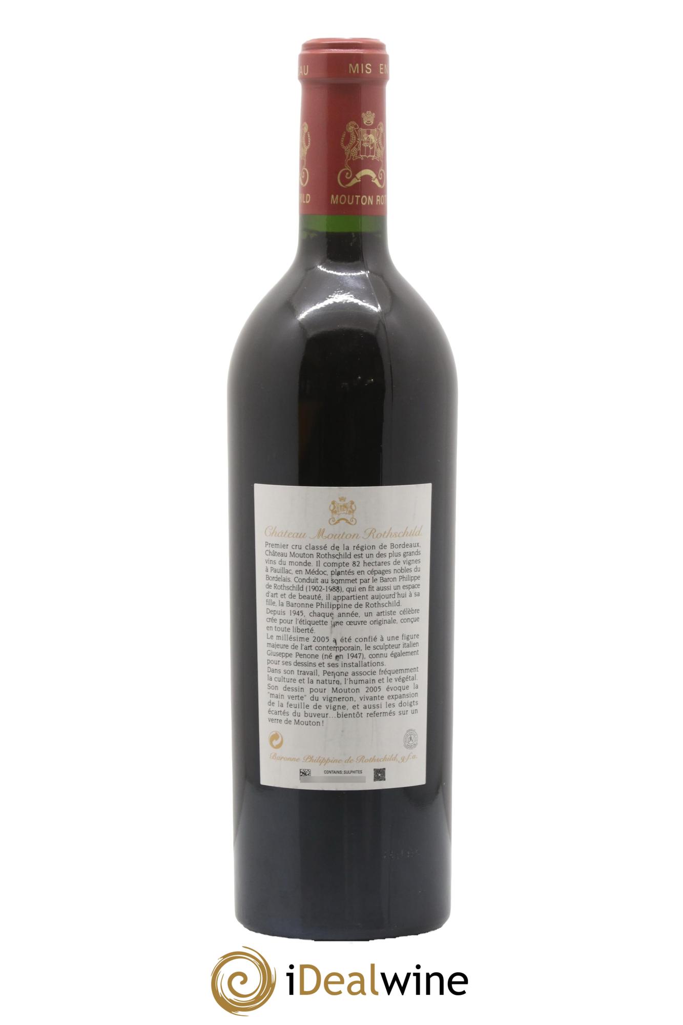 Château Mouton Rothschild 1er Grand Cru Classé 2005 - Lot of 1 bottle - 1