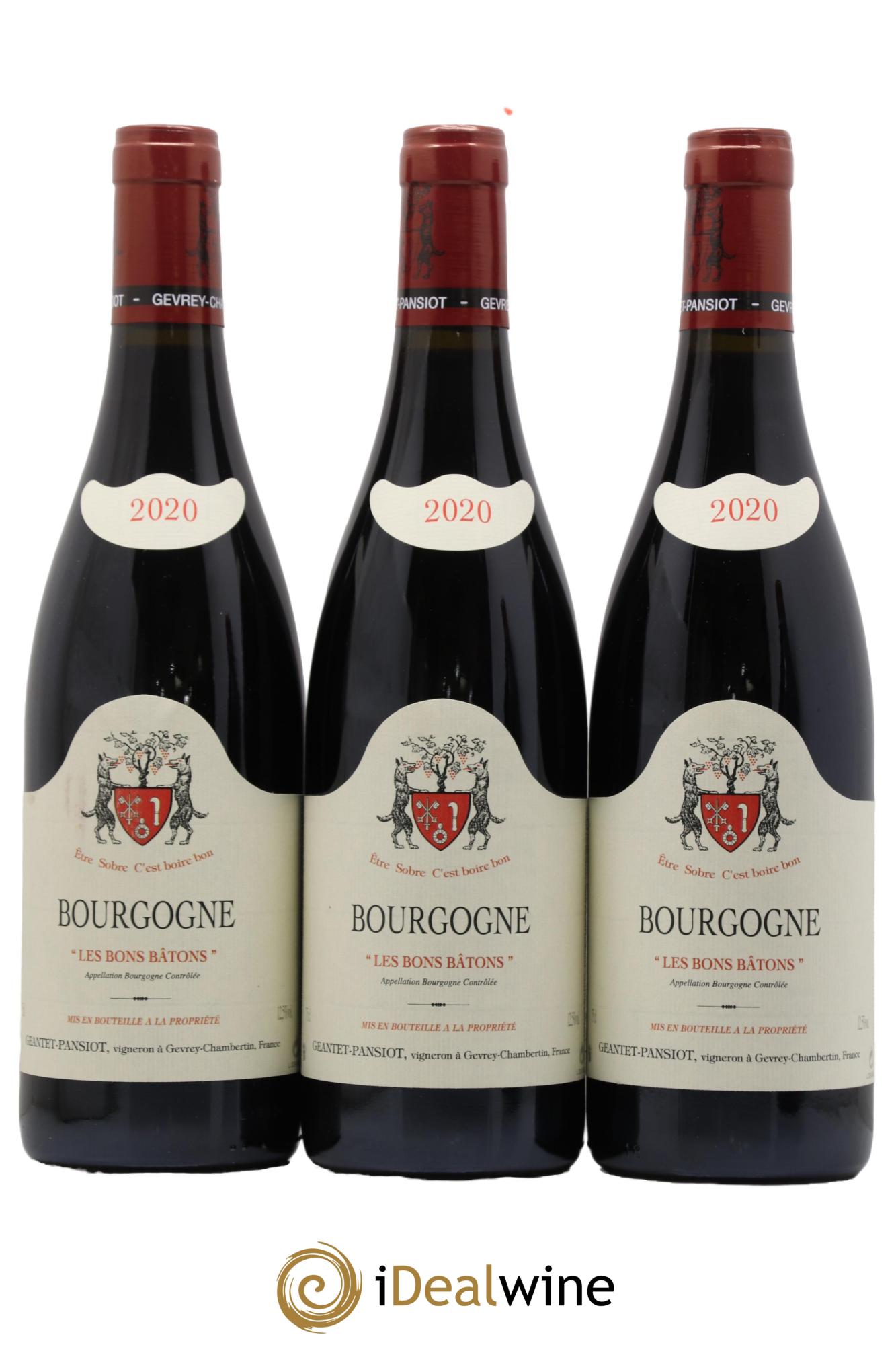 Bourgogne Les Bons Batons Domaine Geantet Pansiot 2020 - Lot de 3 bouteilles - 0