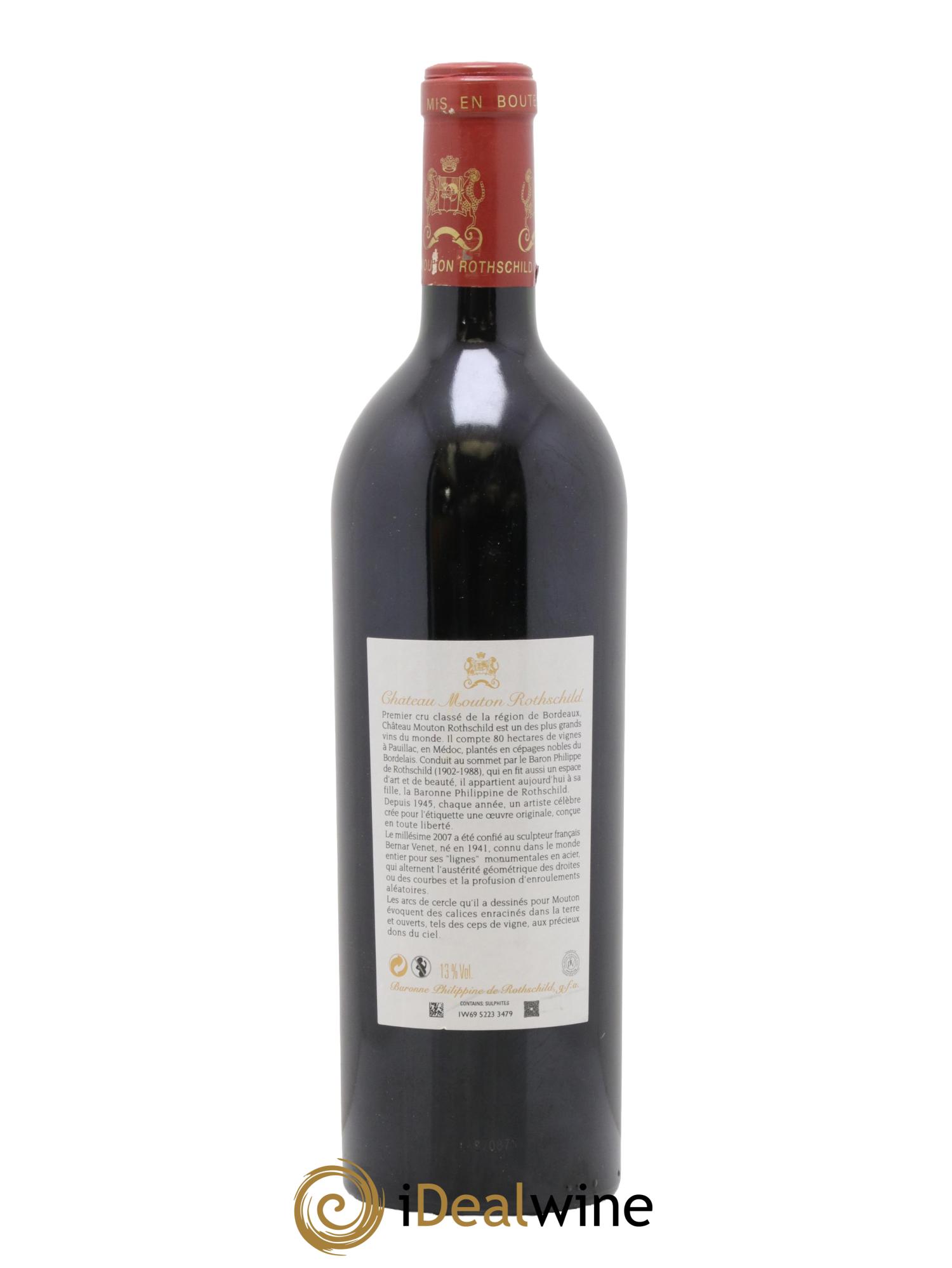 Château Mouton Rothschild 1er Grand Cru Classé 2007 - Lotto di 1 bottiglia - 1