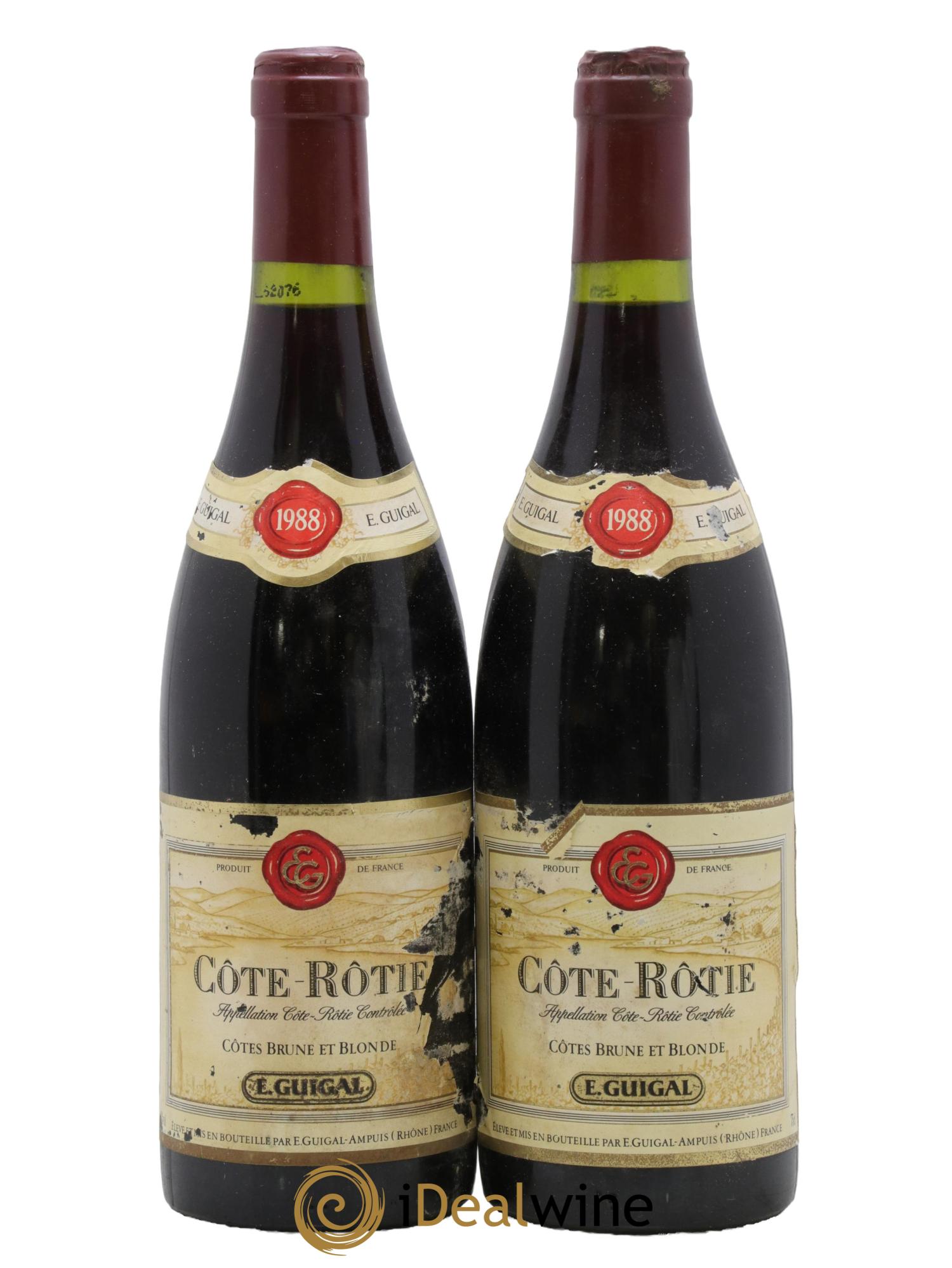 Côte-Rôtie Côtes Brune et Blonde Guigal 1988 - Lot de 2 bouteilles - 0