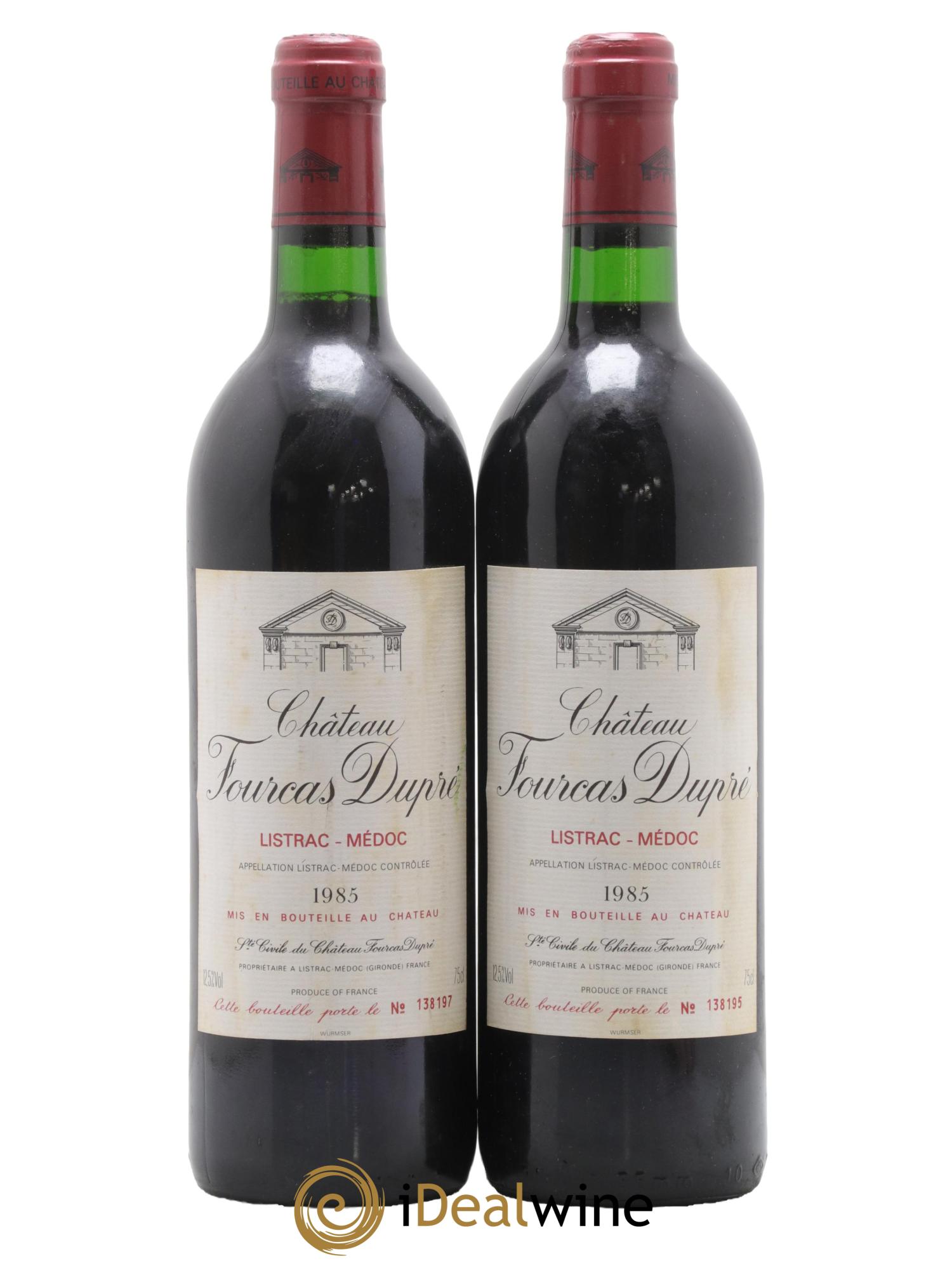Château Fourcas Dupré 1985 - Lot de 2 bouteilles - 0
