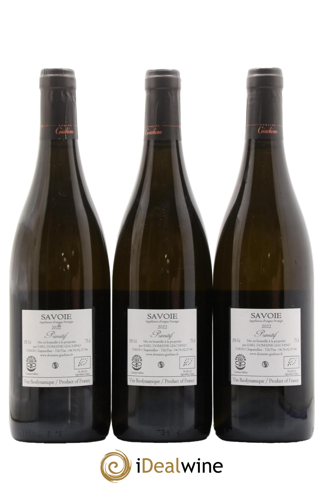 Vin de Savoie Primitif Giachino 2022 - Lot de 3 bouteilles - 1
