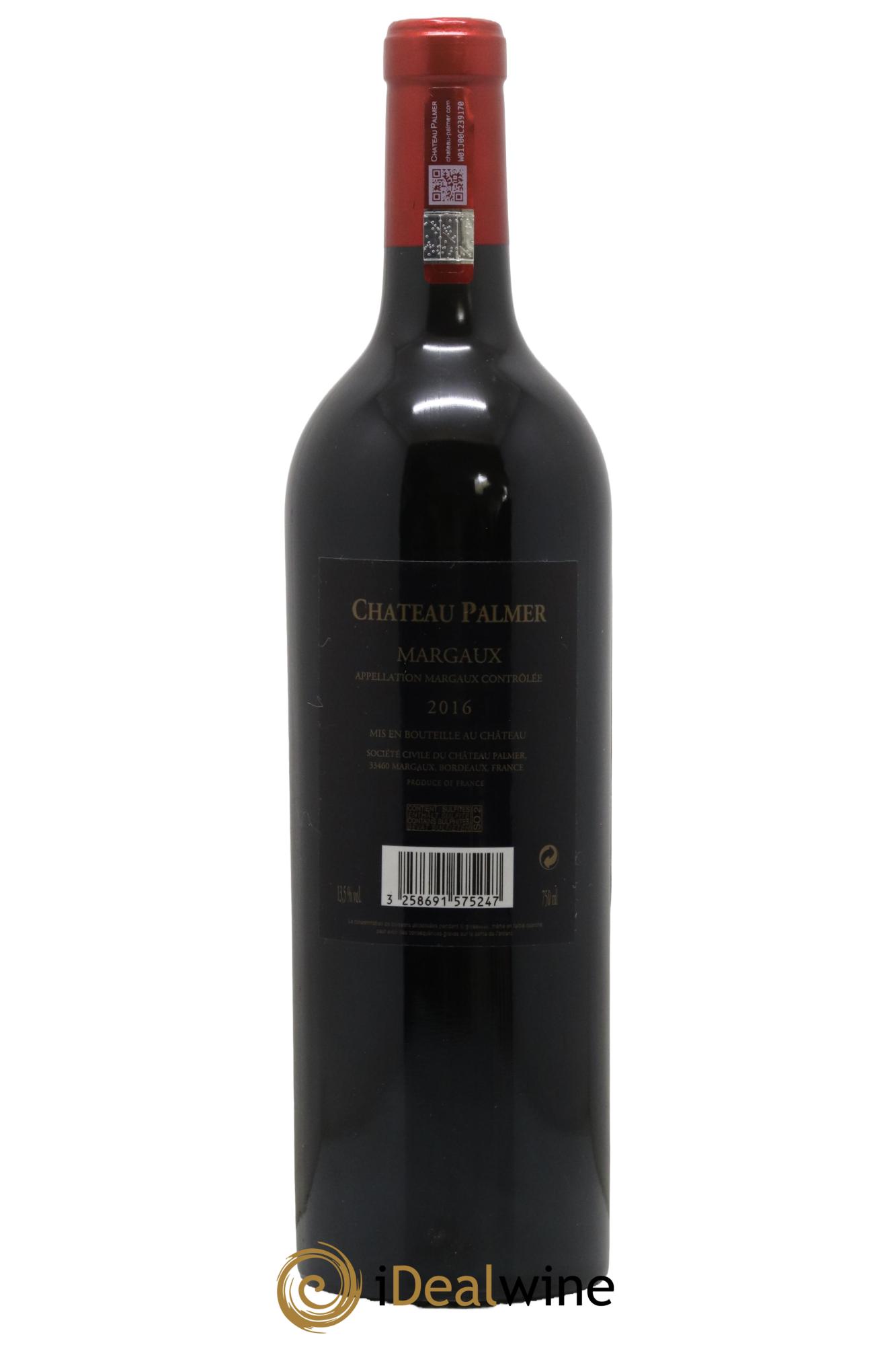 Château Palmer 3ème Grand Cru Classé  2016 - Lot de 1 bouteille - 1