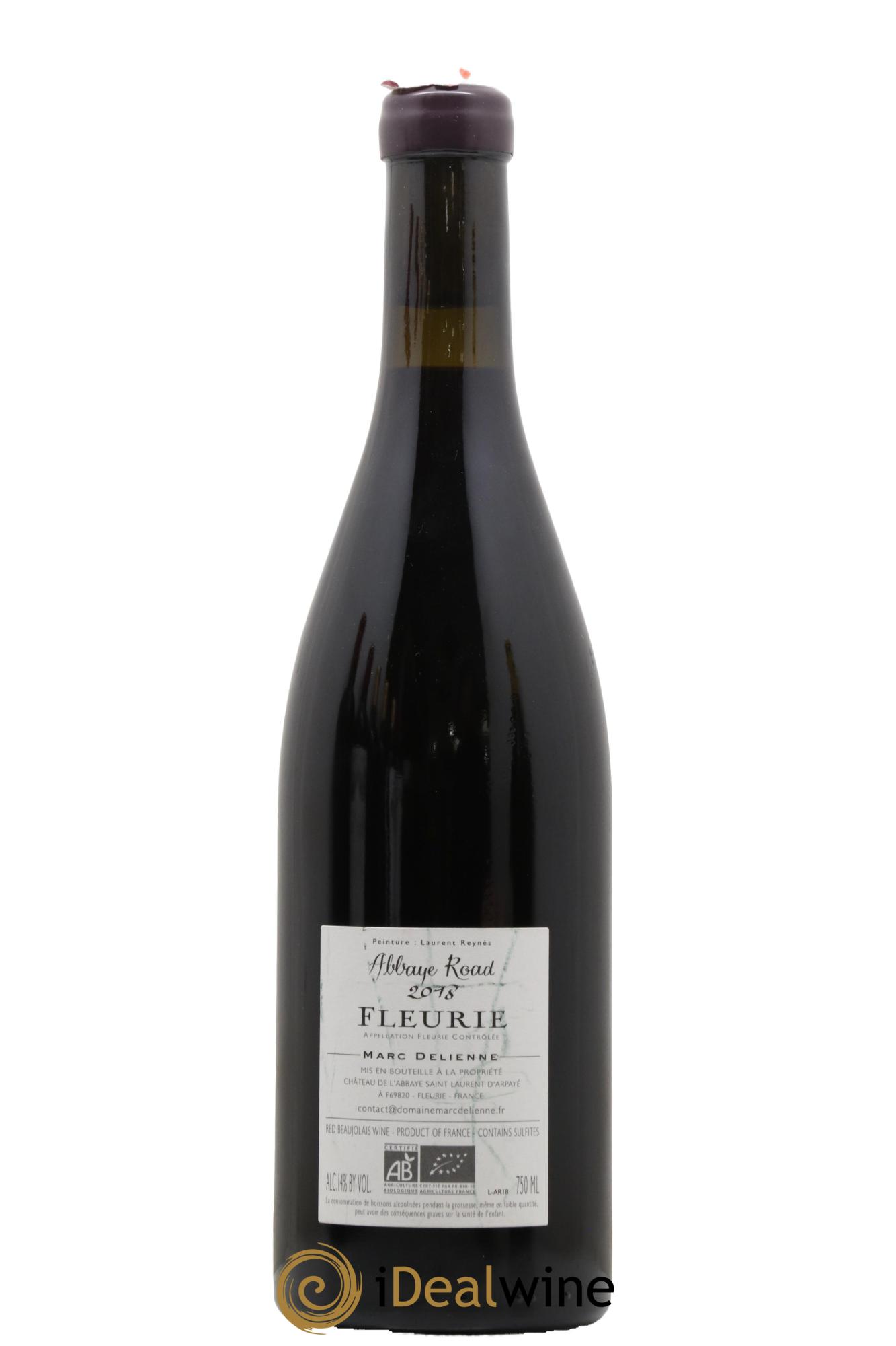 Fleurie Abbaye Road Marc Delienne 2018 - Lot de 1 bouteille - 1