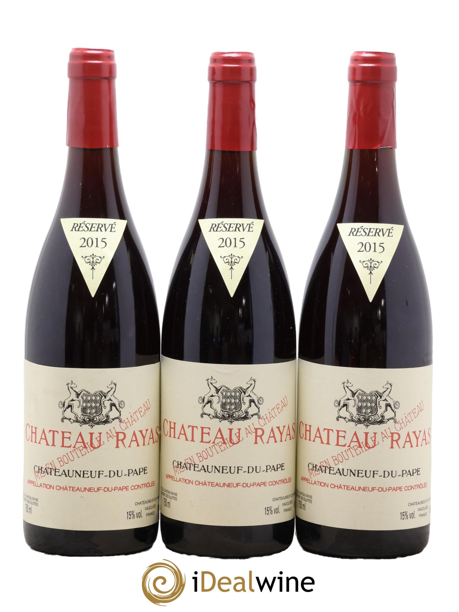 Châteauneuf-du-Pape Château Rayas Emmanuel Reynaud 2015 - Lot de 3 bouteilles - 0