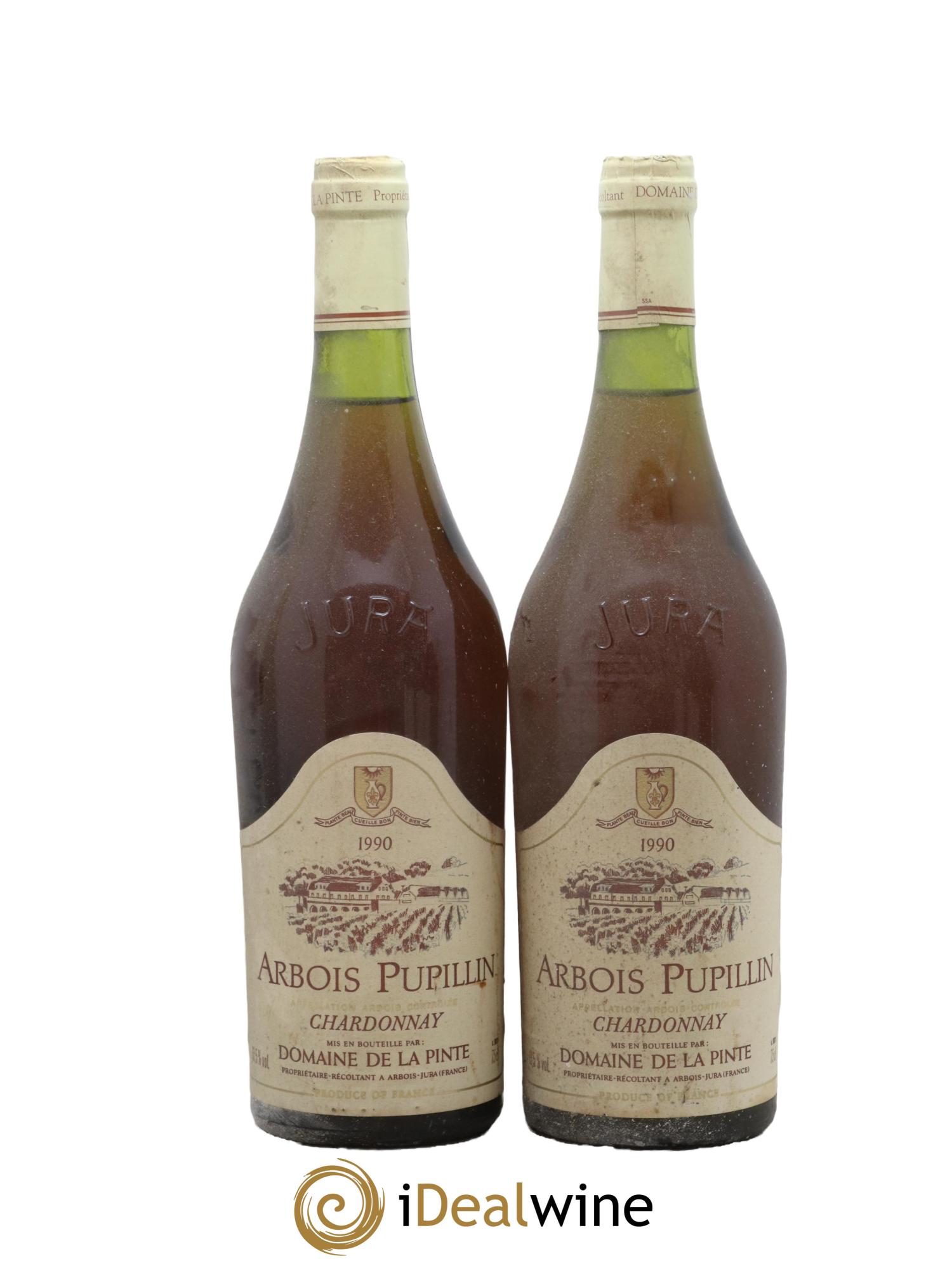 Arbois Pupillin Chardonnay Domaine de la Pinte 1990 - Lot de 2 bouteilles - 0