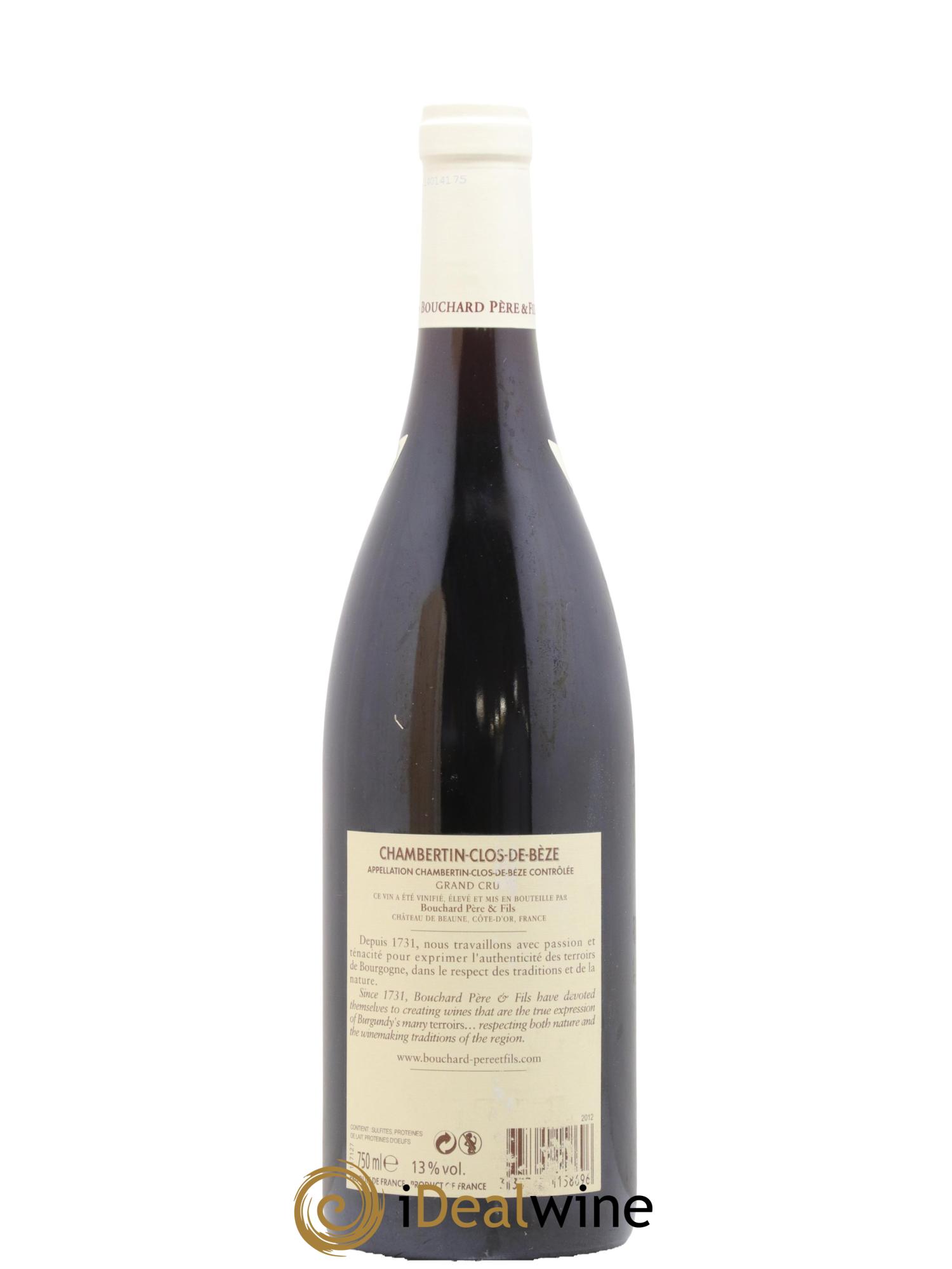 Chambertin Clos de Bèze Grand Cru Bouchard Père & Fils  2012 - Posten von 1 Flasche - 2