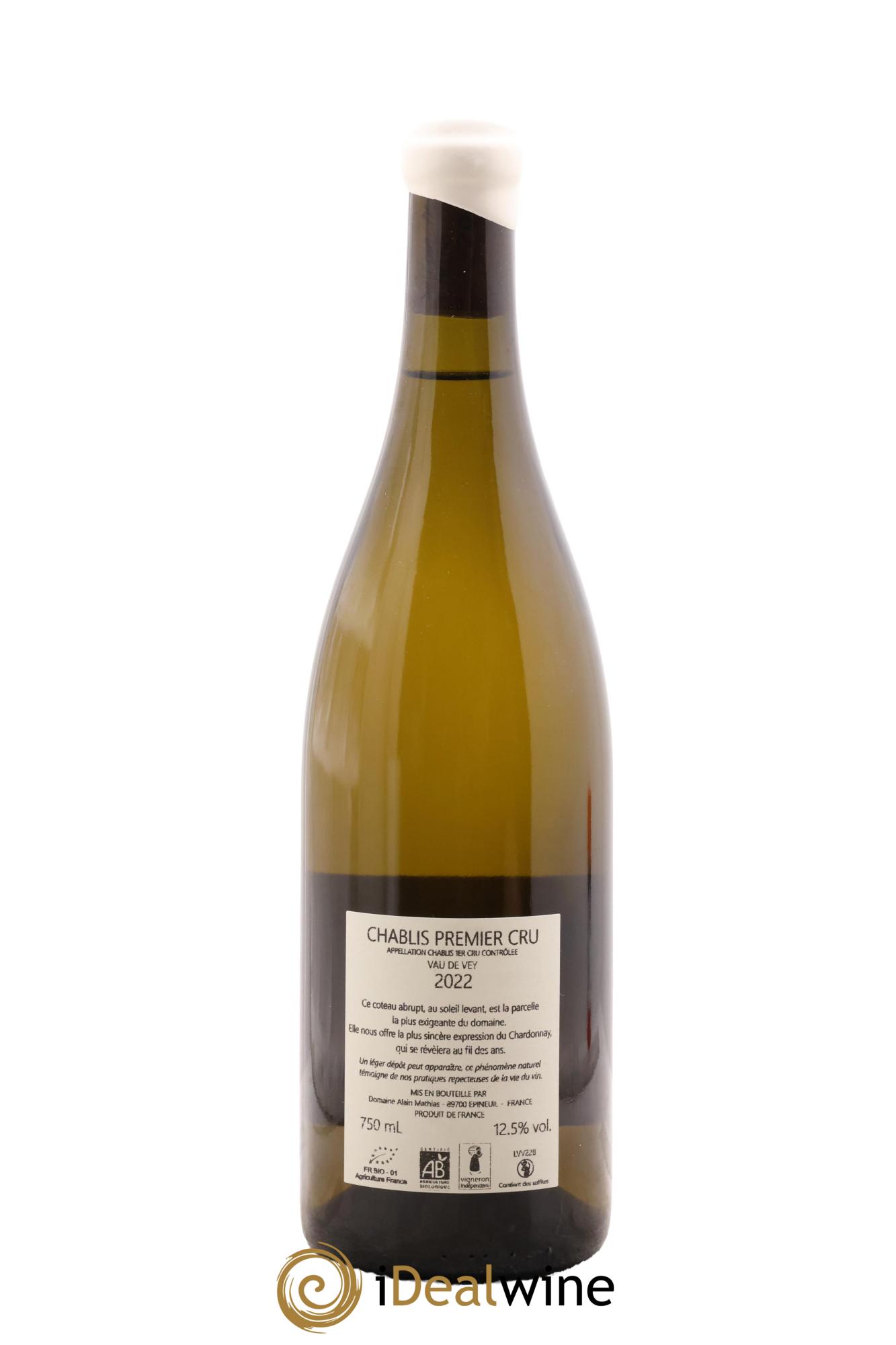 Chablis 1er Cru Vau de Vey Alain Mathias 2022 - Lotto di 1 bottiglia - 1