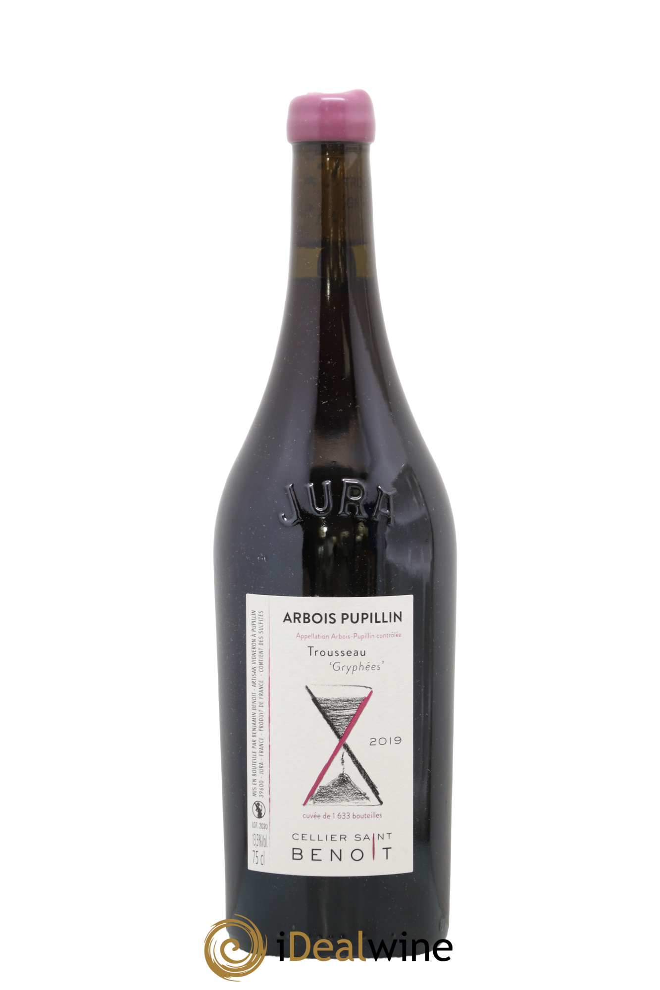 Arbois Pupillin Trousseau Gryphees Cellier Saint Benoit 2019 - Lot de 1 bouteille - 0