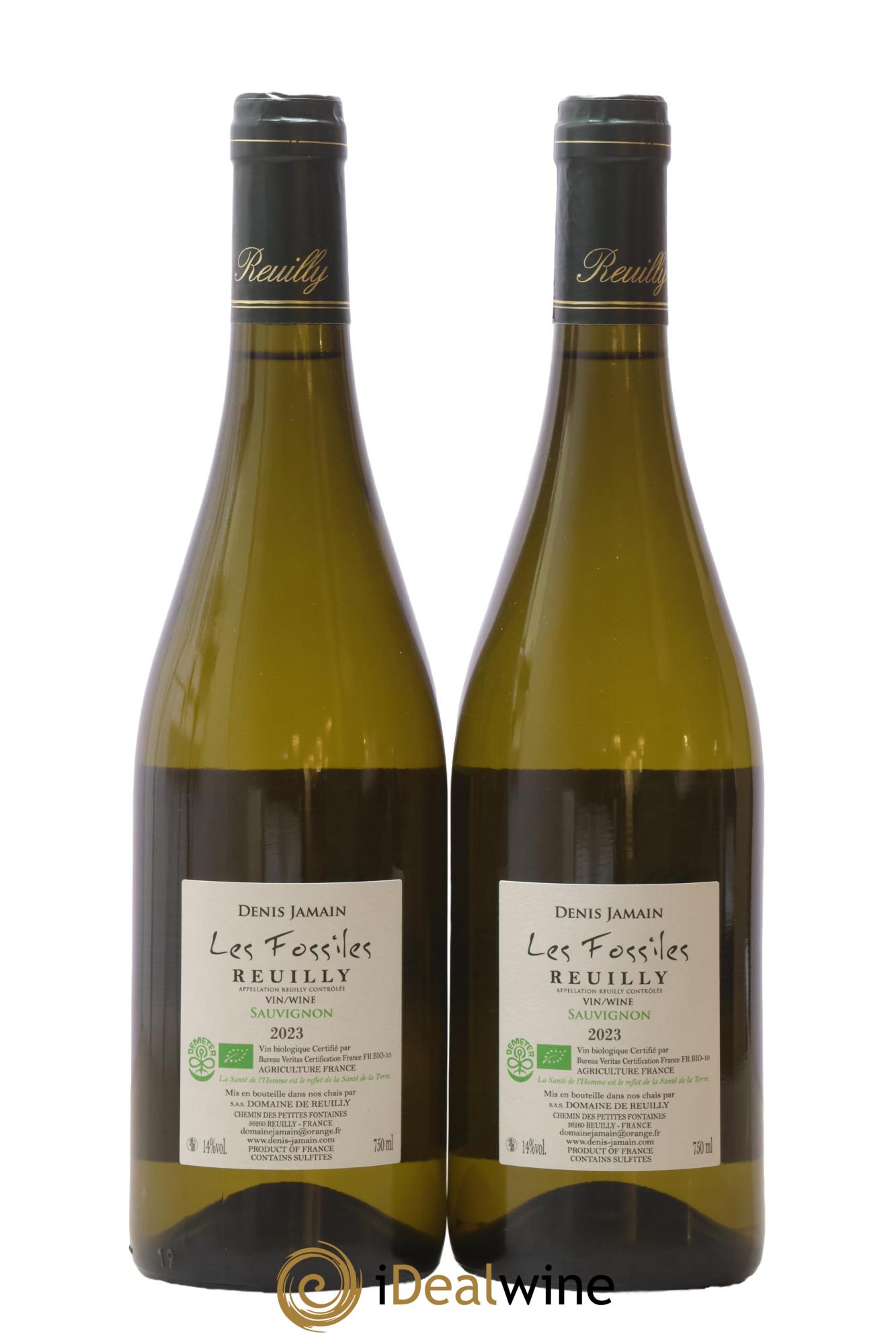 Reuilly Les Fossiles Denis Jamain 2023 - Lot de 2 bouteilles - 1