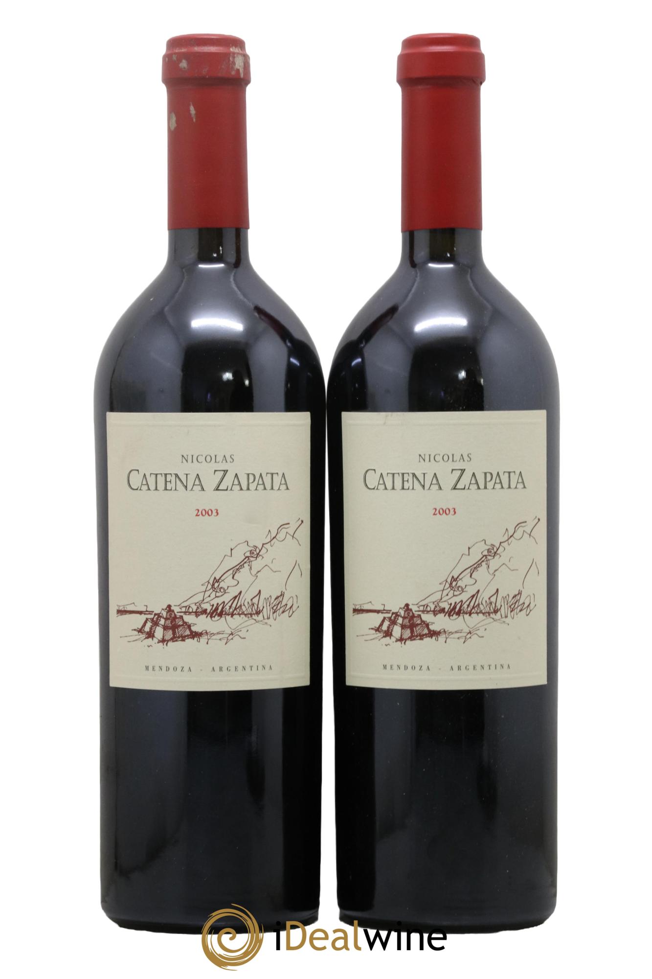 Mendoza Catena Zapata Nicolas 2003 - Lot de 2 bouteilles - 0