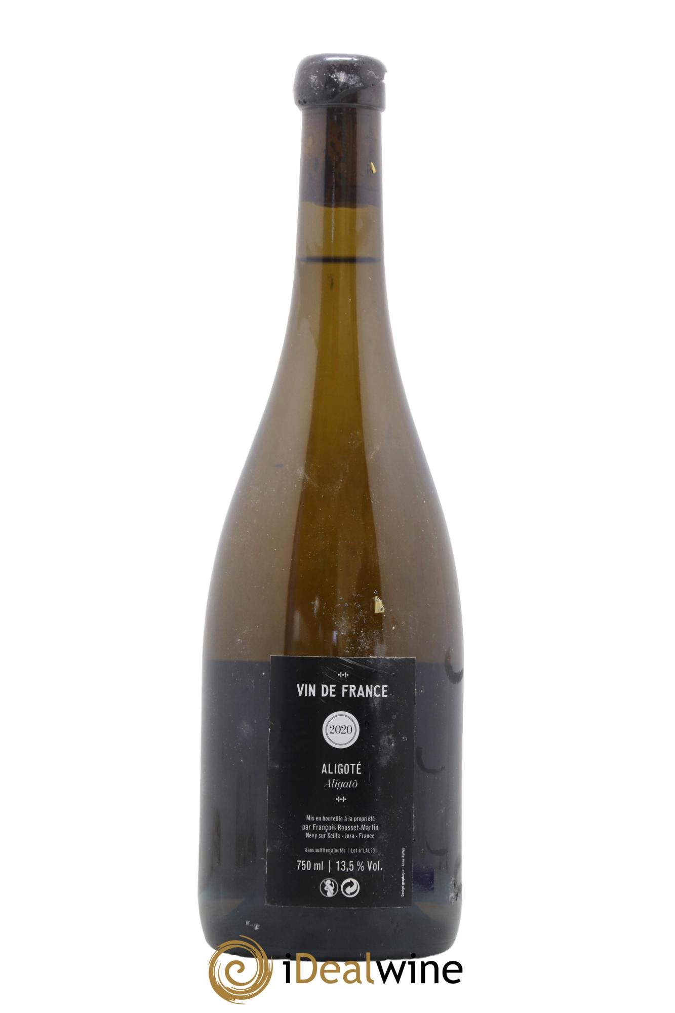 Vin de France Aligoté Aligato François Rousset Martin 2020 - Lot de 1 bouteille - 1
