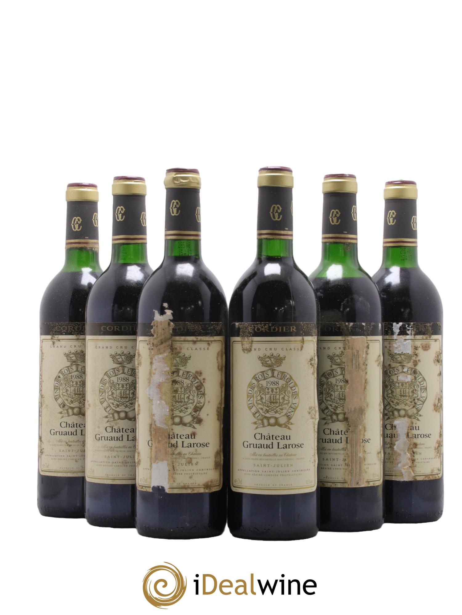 Château Gruaud Larose 2ème Grand Cru Classé 1988 - Lot de 6 bouteilles - 0