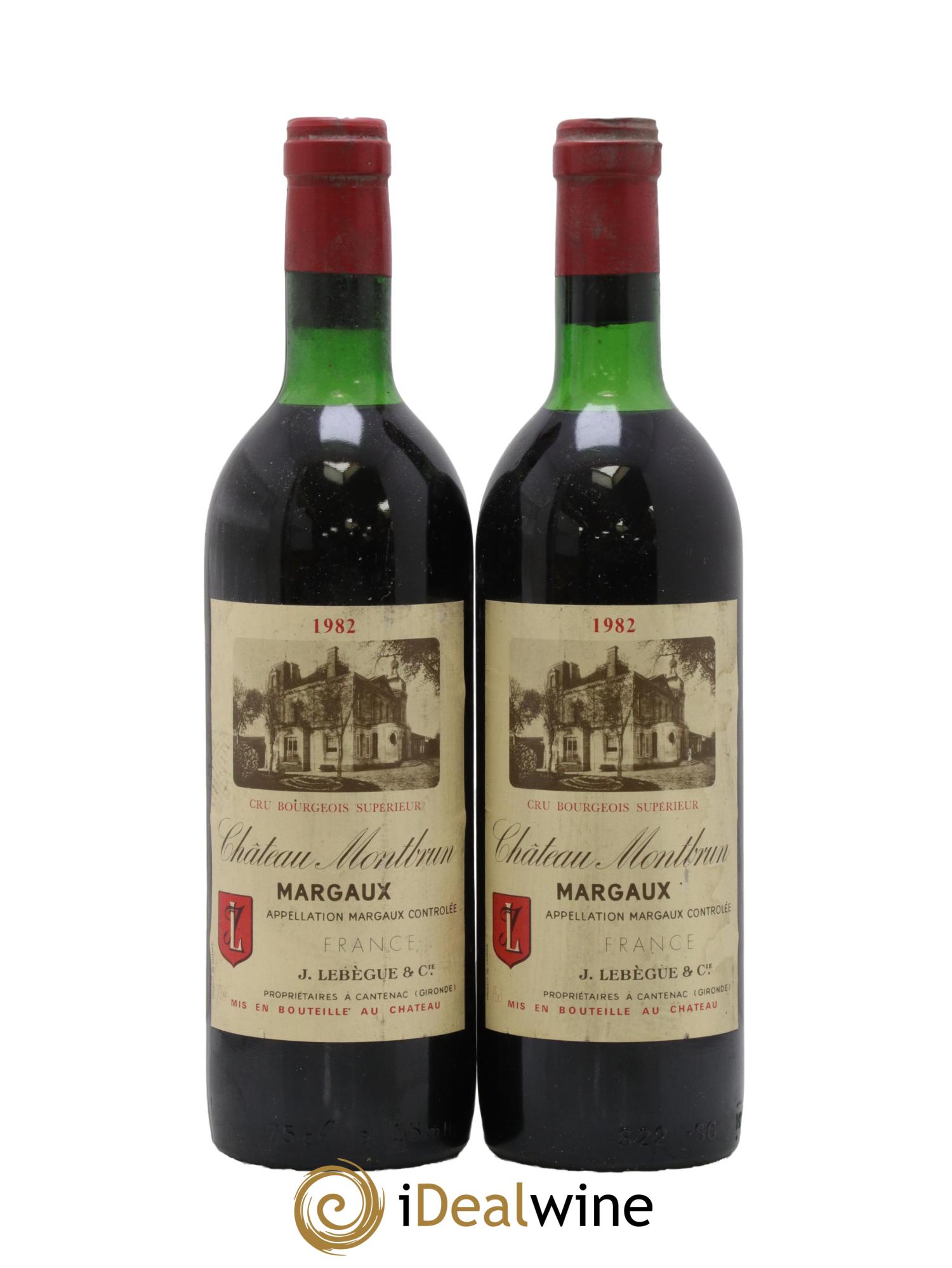 Château Montbrun Cru Bourgeois  1982 - Lotto di 2 bottiglie - 0