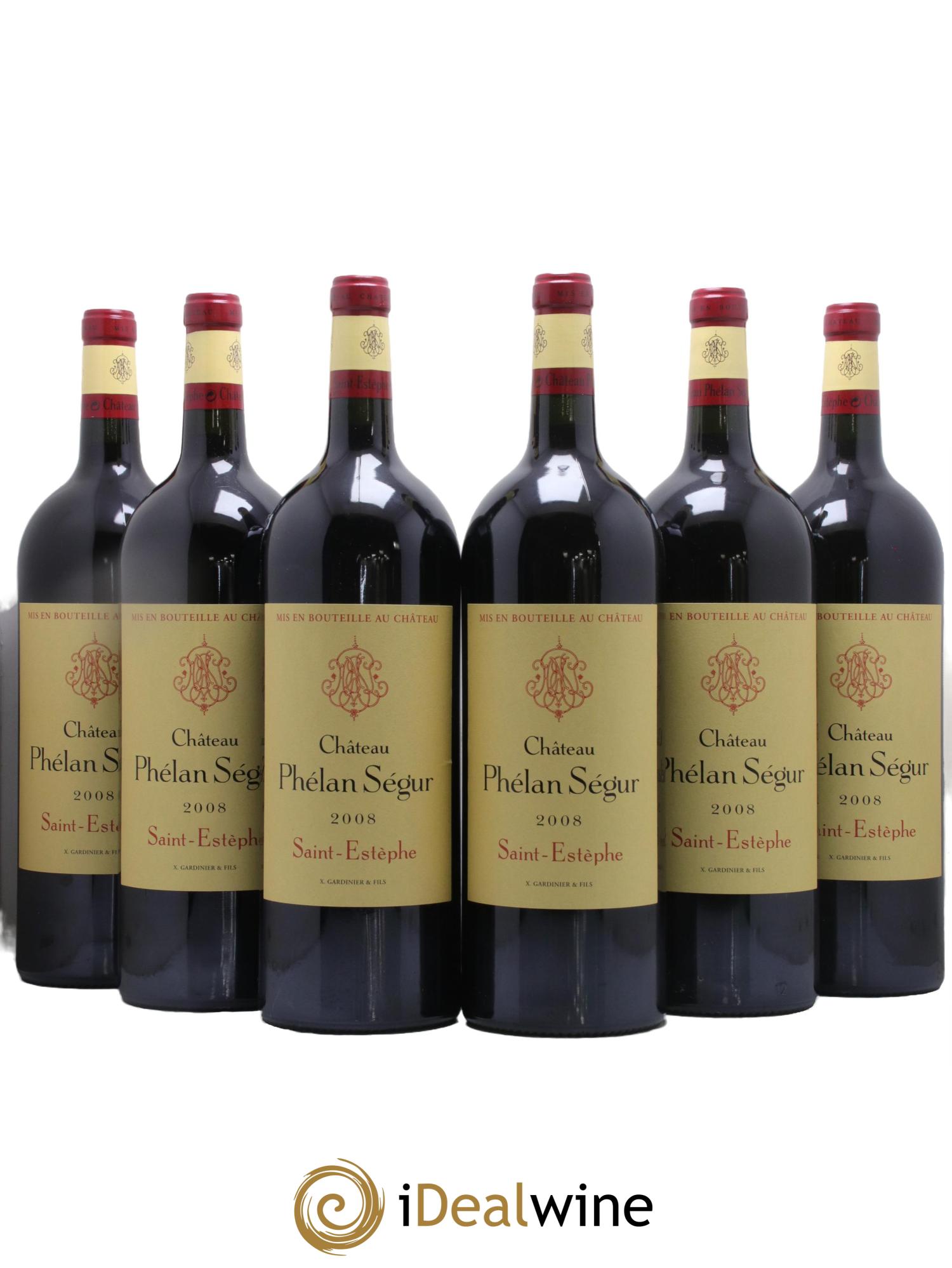 Château Phélan Ségur 2008 - Lot de 6 magnums - 0