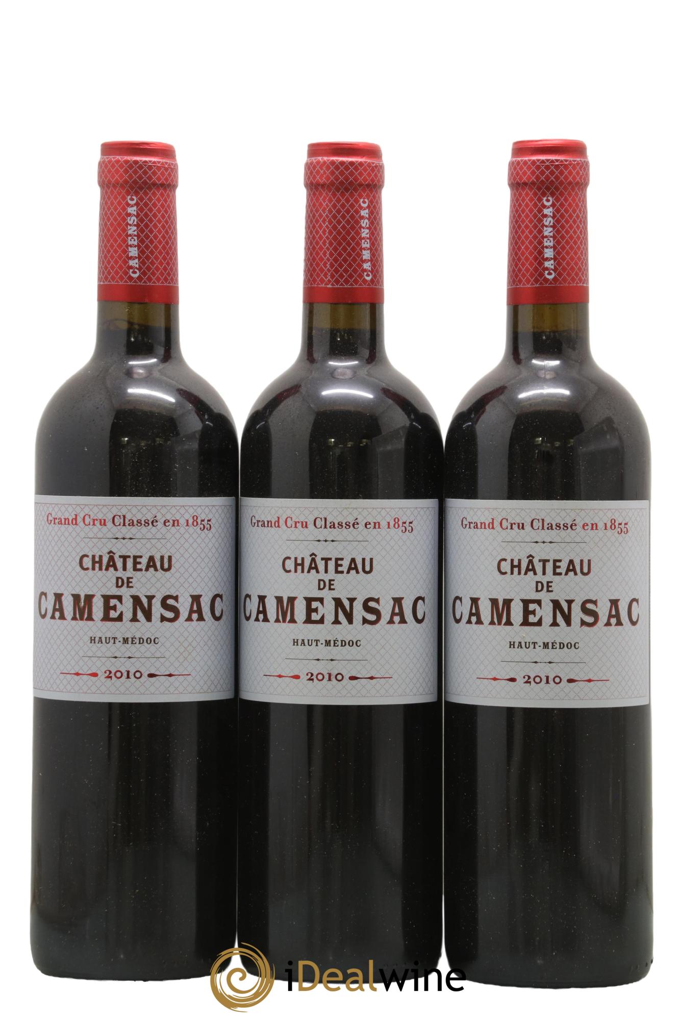 Château Camensac 5ème Grand Cru Classé 2010 - Lot of 3 bottles - 0