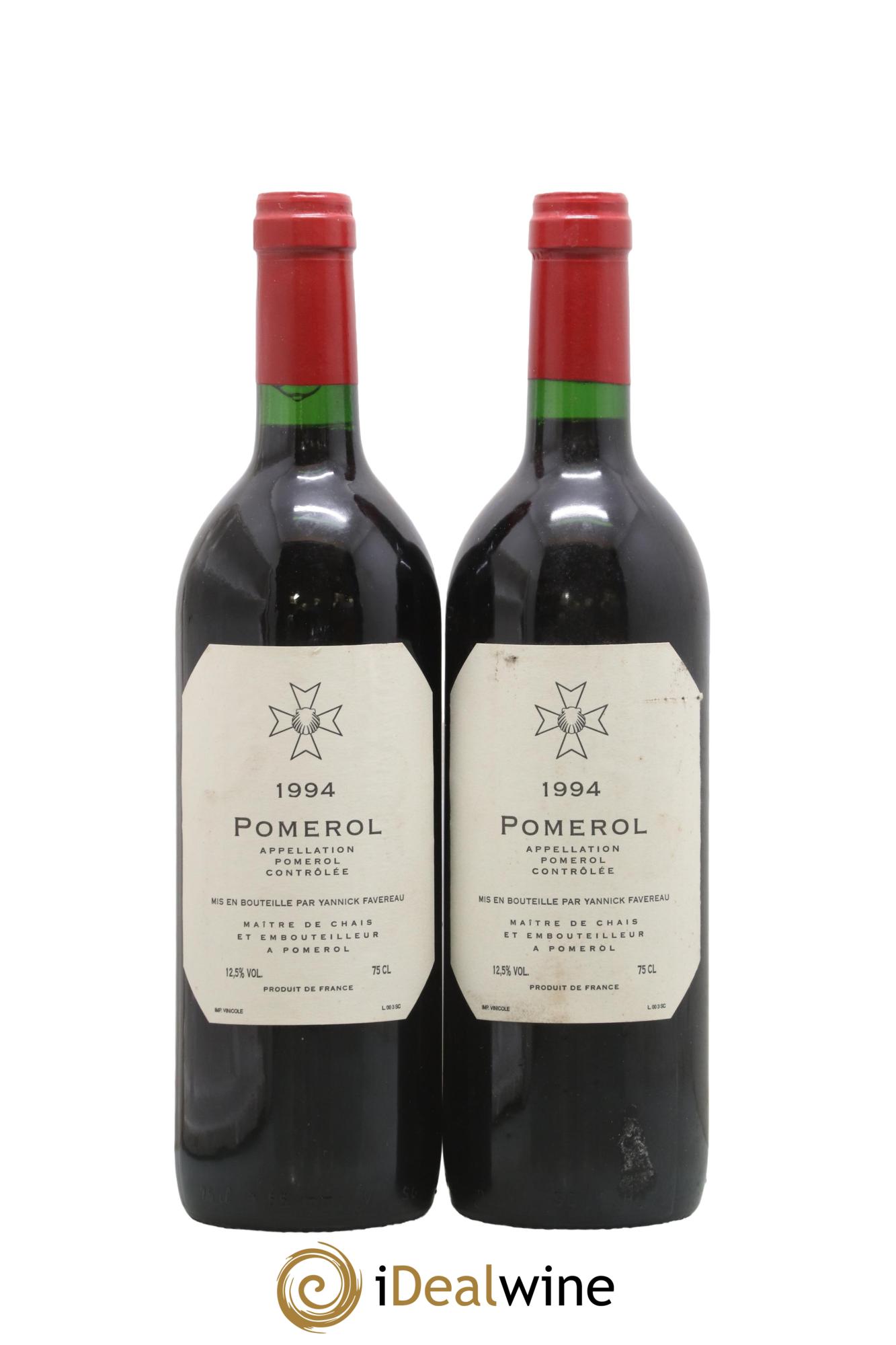 Pomerol Yannick Favereau 1994 - Lot de 2 bouteilles - 0