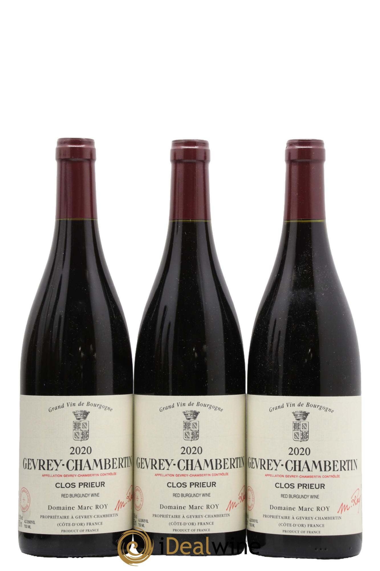 Gevrey-Chambertin Clos Prieur Marc Roy 2020 - Lot de 3 bouteilles - 0
