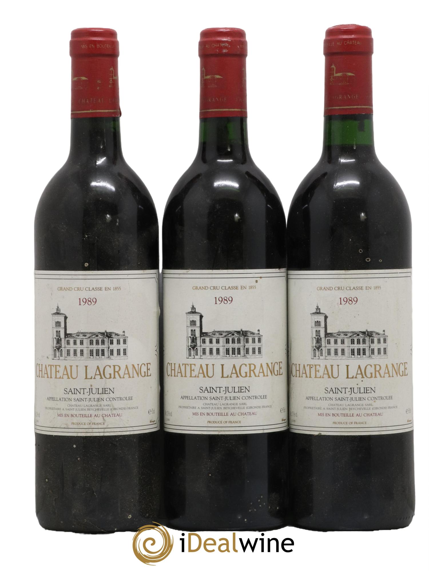 Château Lagrange 3ème Grand Cru Classé 1989 - Lot de 3 bouteilles - 0