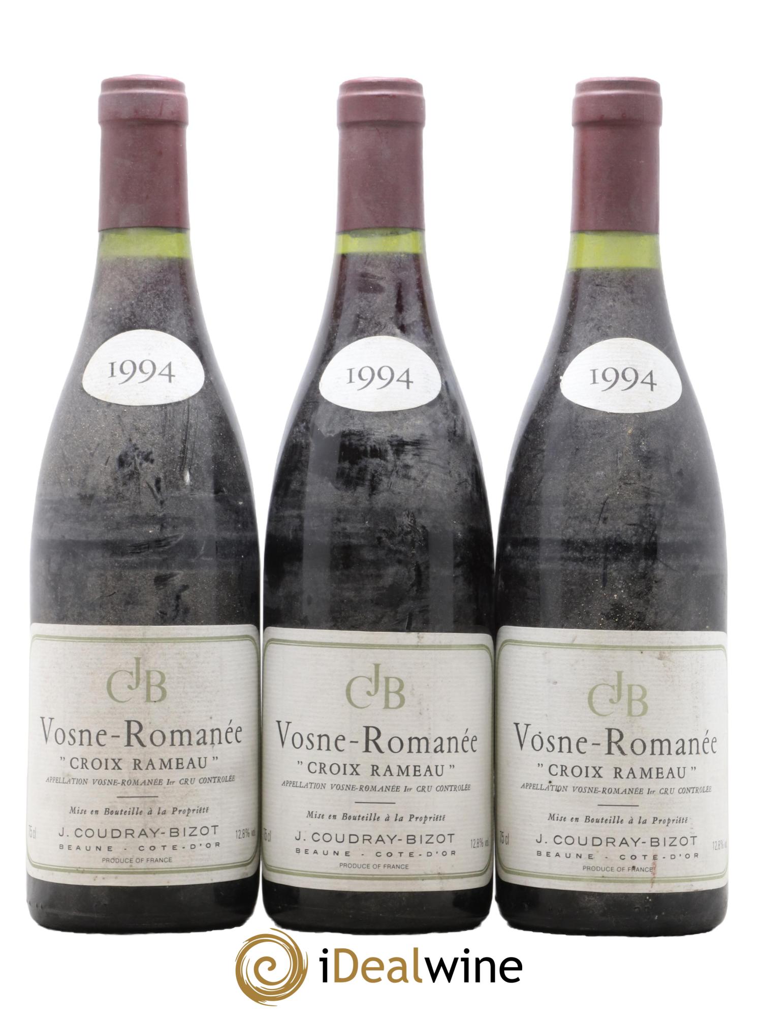 Vosne-Romanée 1er Cru La Croix Rameau J. Coudray-Bizot 1994 - Lot de 3 bouteilles - 0
