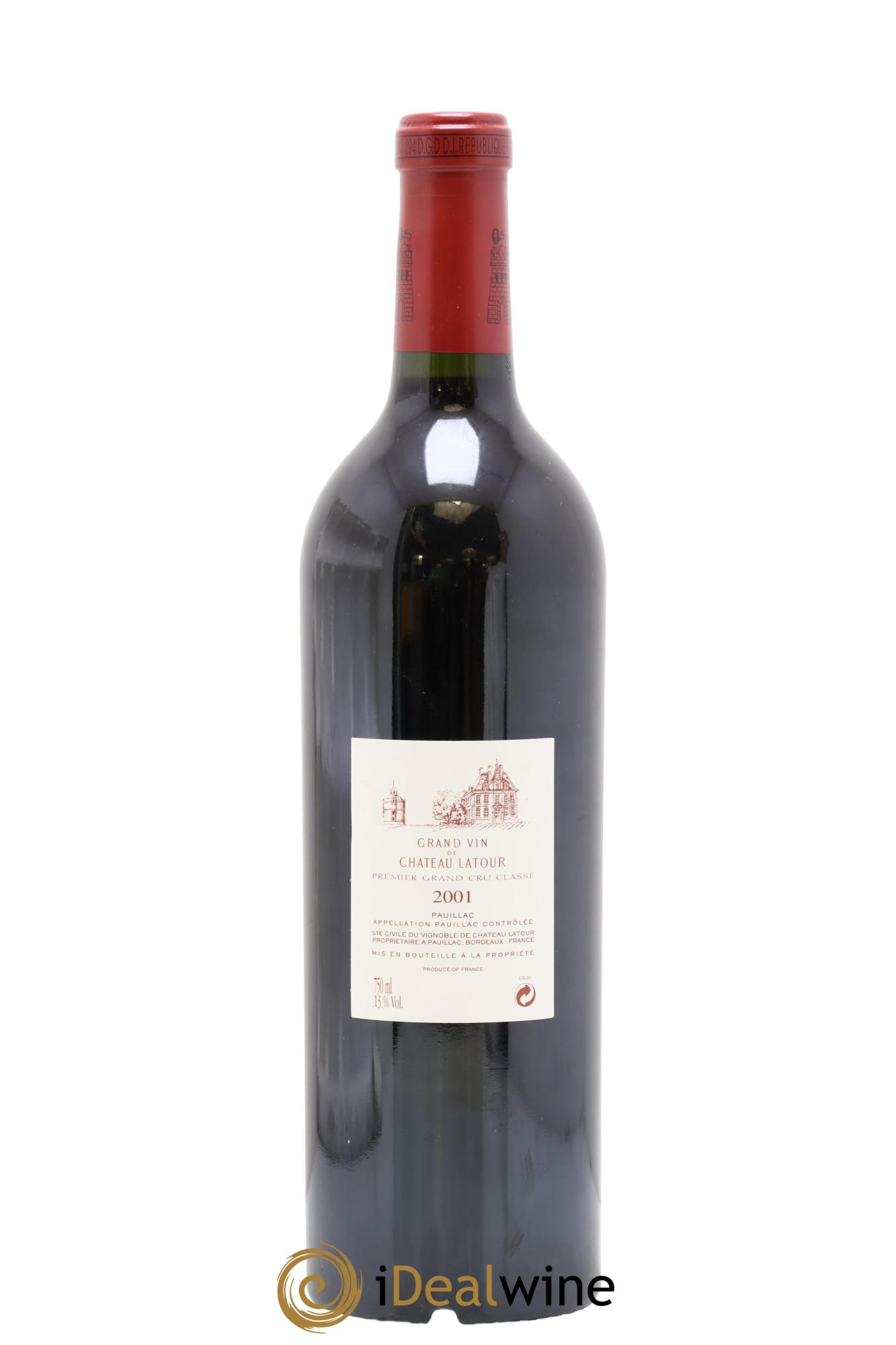 Château Latour 1er Grand Cru Classé 2001 - Lot de 1 bouteille - 1