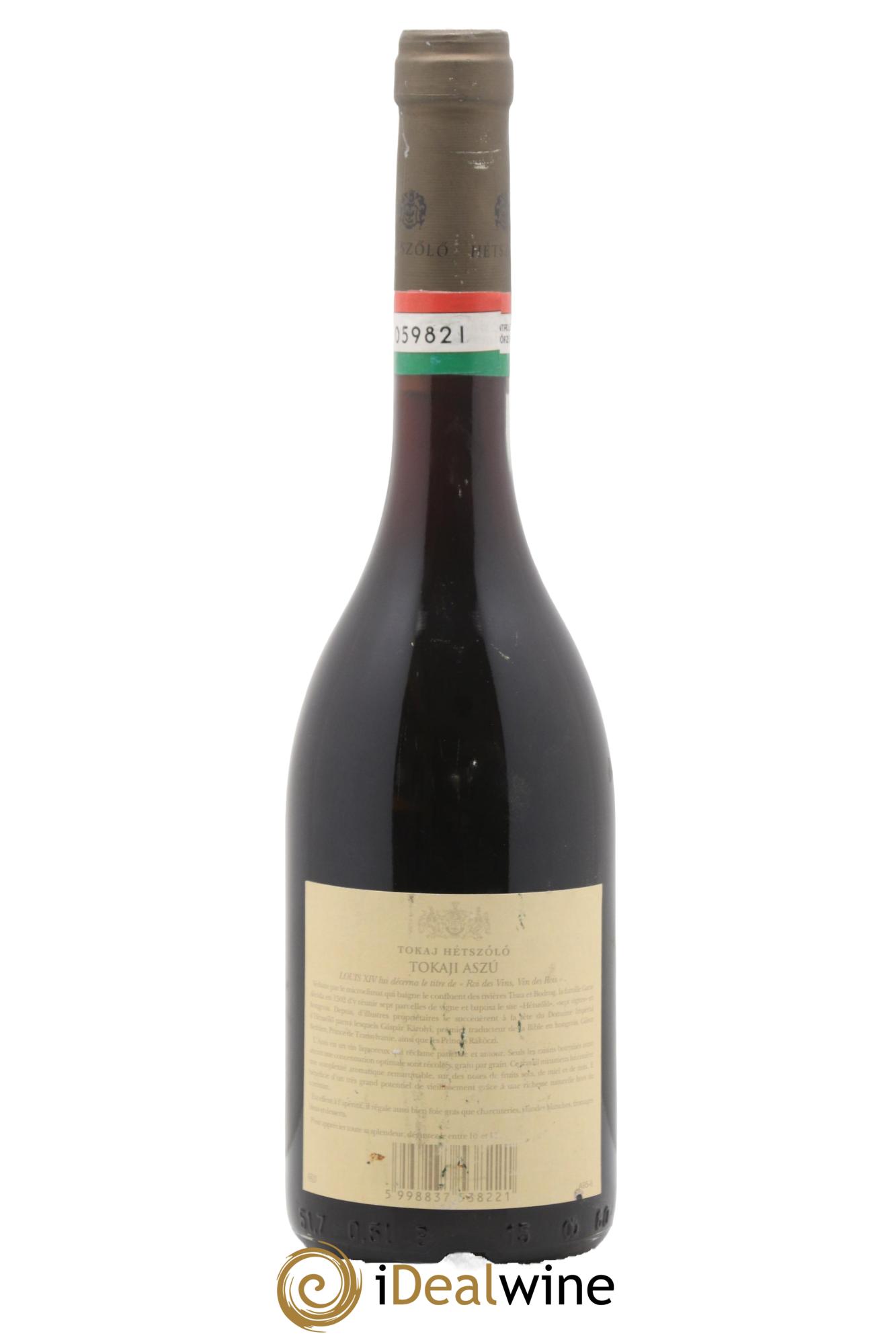 Tokaji Aszu 6 Puttonyos Hétszölö (Domaine) 1995 - Lot de 1 format 50cl - 1