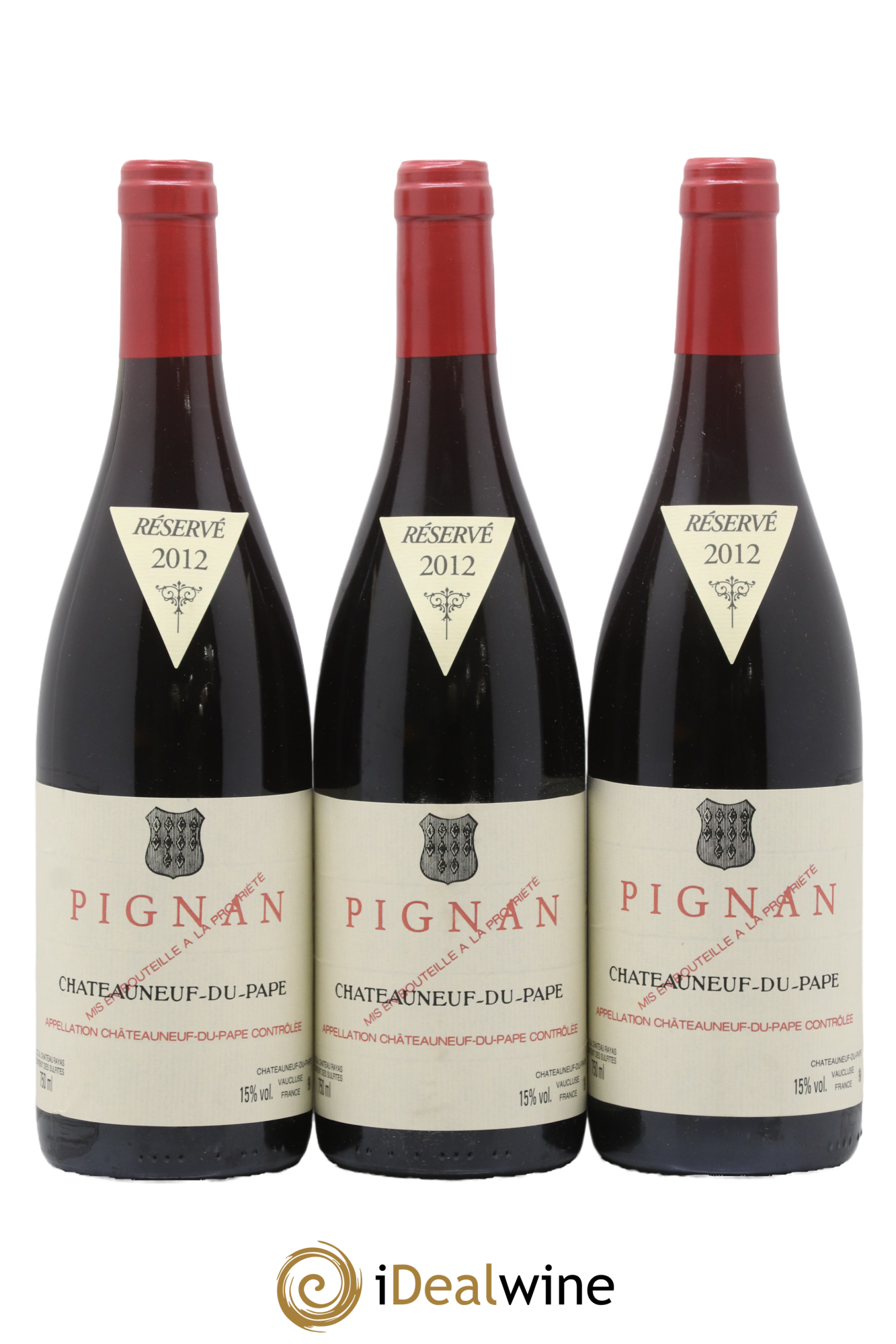 Châteauneuf-du-Pape Pignan Emmanuel Reynaud 2012 - Posten von 3 Flaschen - 0