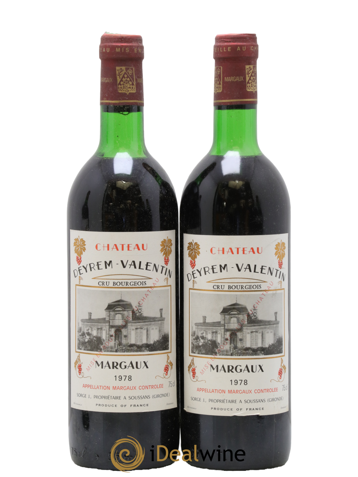 Château Deyrem Valentin Cru Bourgeois 1978 - Lot de 2 bouteilles - 0