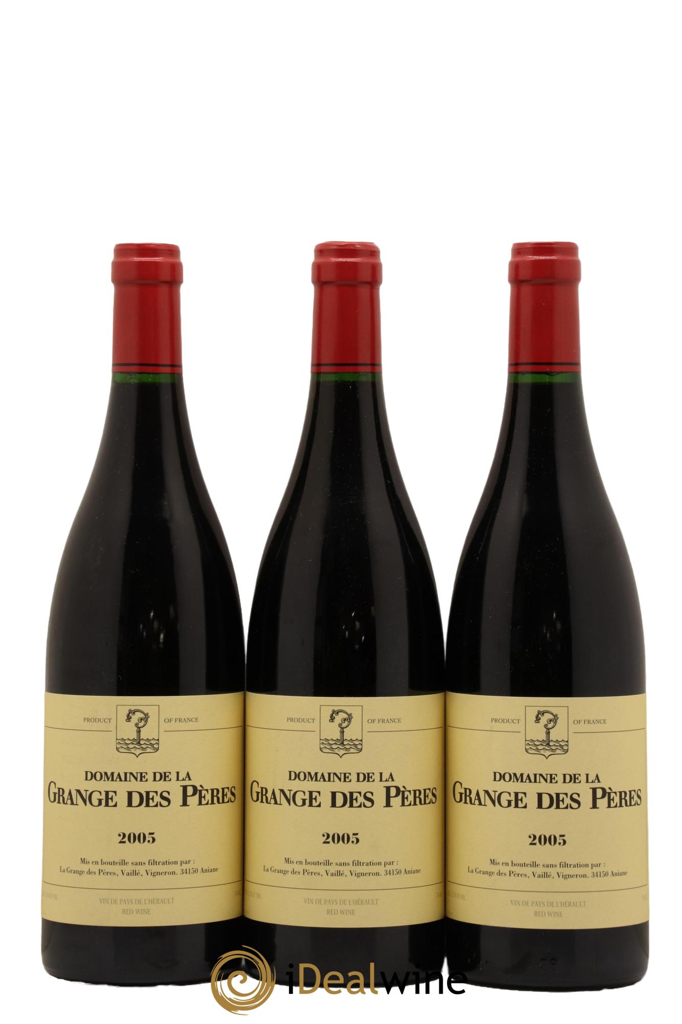 Pays d'Hérault Grange des Pères Laurent Vaillé 2005 - Lot de 3 bouteilles - 0