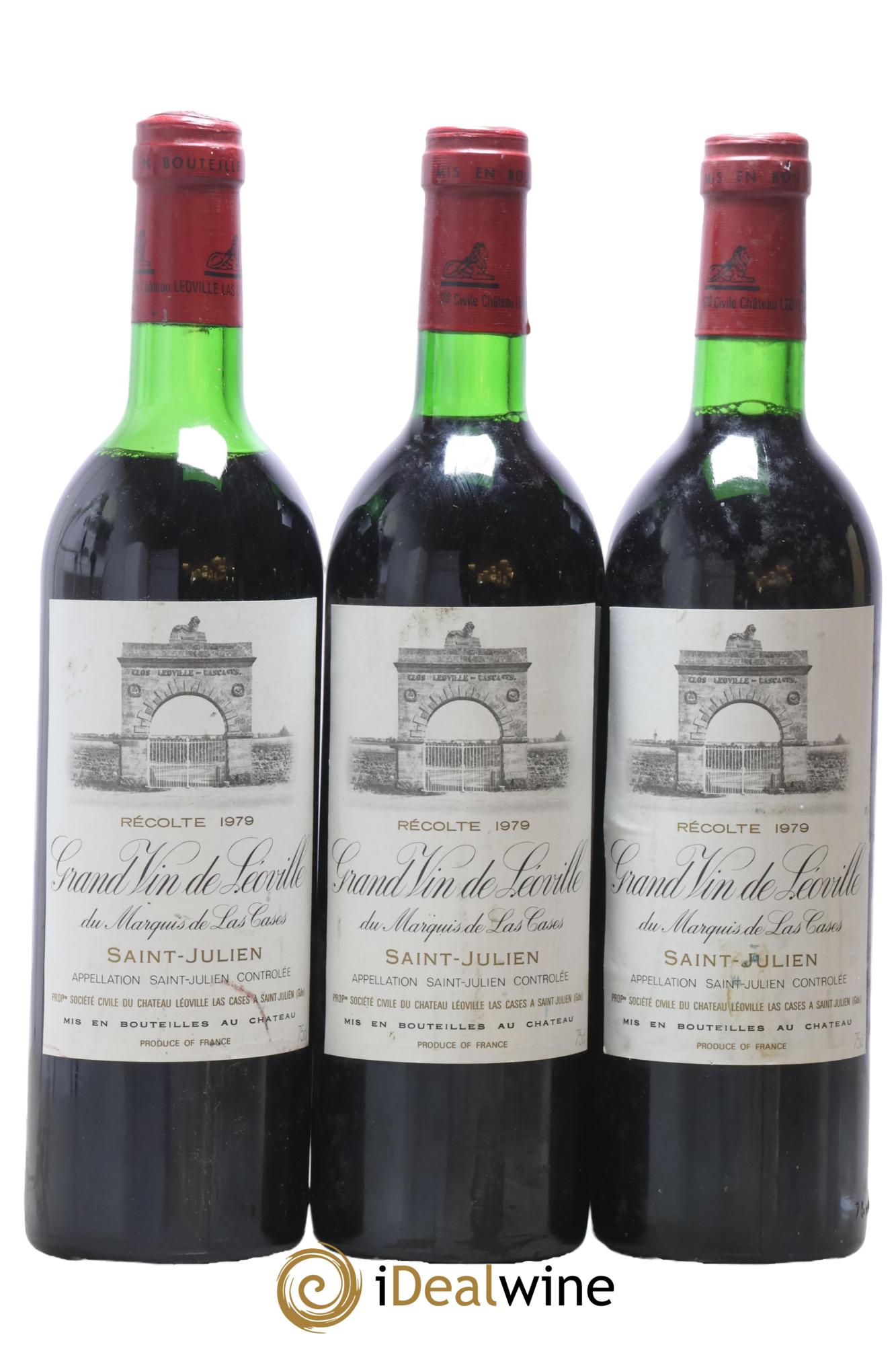 Château Léoville Las Cases 2ème Grand Cru Classé 1979 - Lot of 3 bottles - 0
