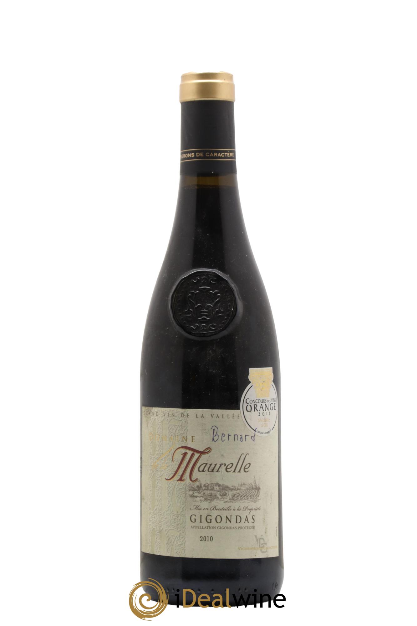 Gigondas Bernard Maurelle 2010 - Lot de 1 bouteille - 0