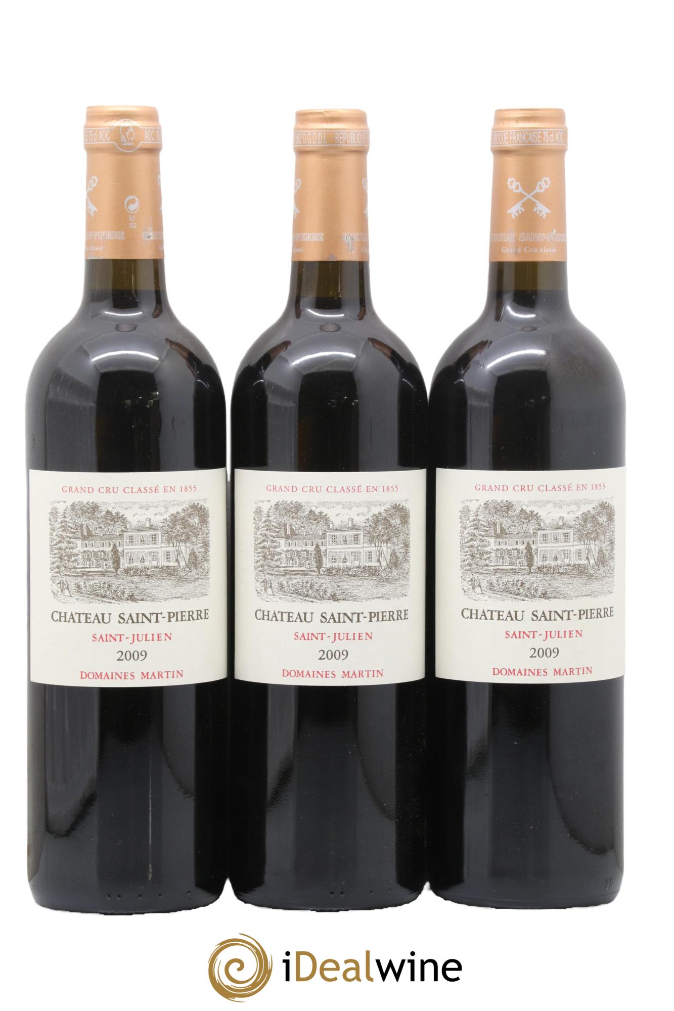 Château Saint-Pierre 4ème Grand Cru Classé 2009 - Lot de 3 bouteilles - 0
