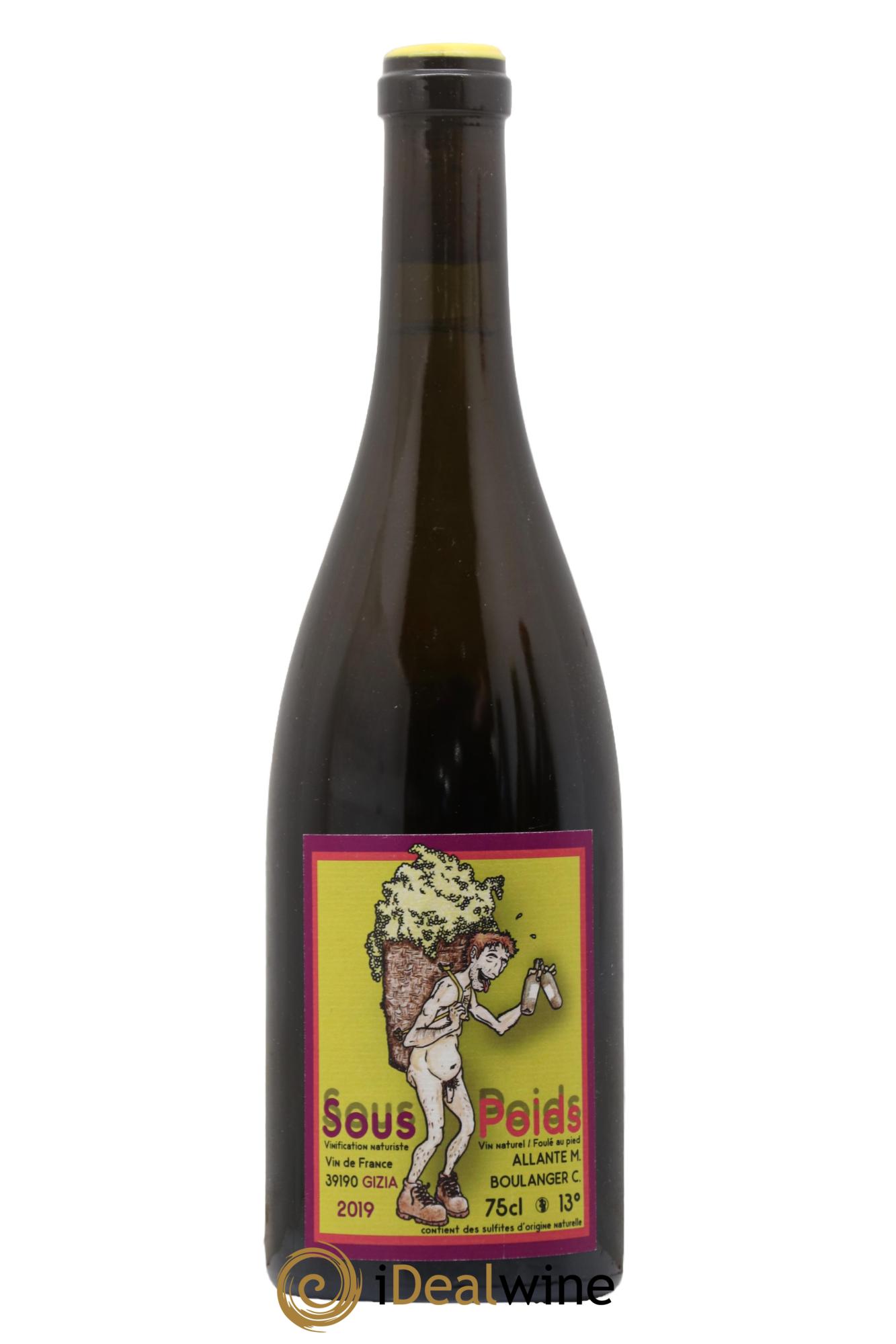Vin de France Sous Poids Allante Boulanger 2019 - Lot de 1 bouteille - 0