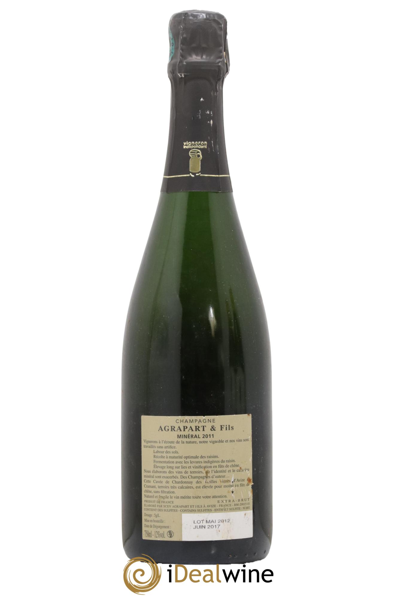 Minéral Blanc de Blancs  Extra-Brut Agrapart & Fils 2011 - Lot of 1 bottle - 1