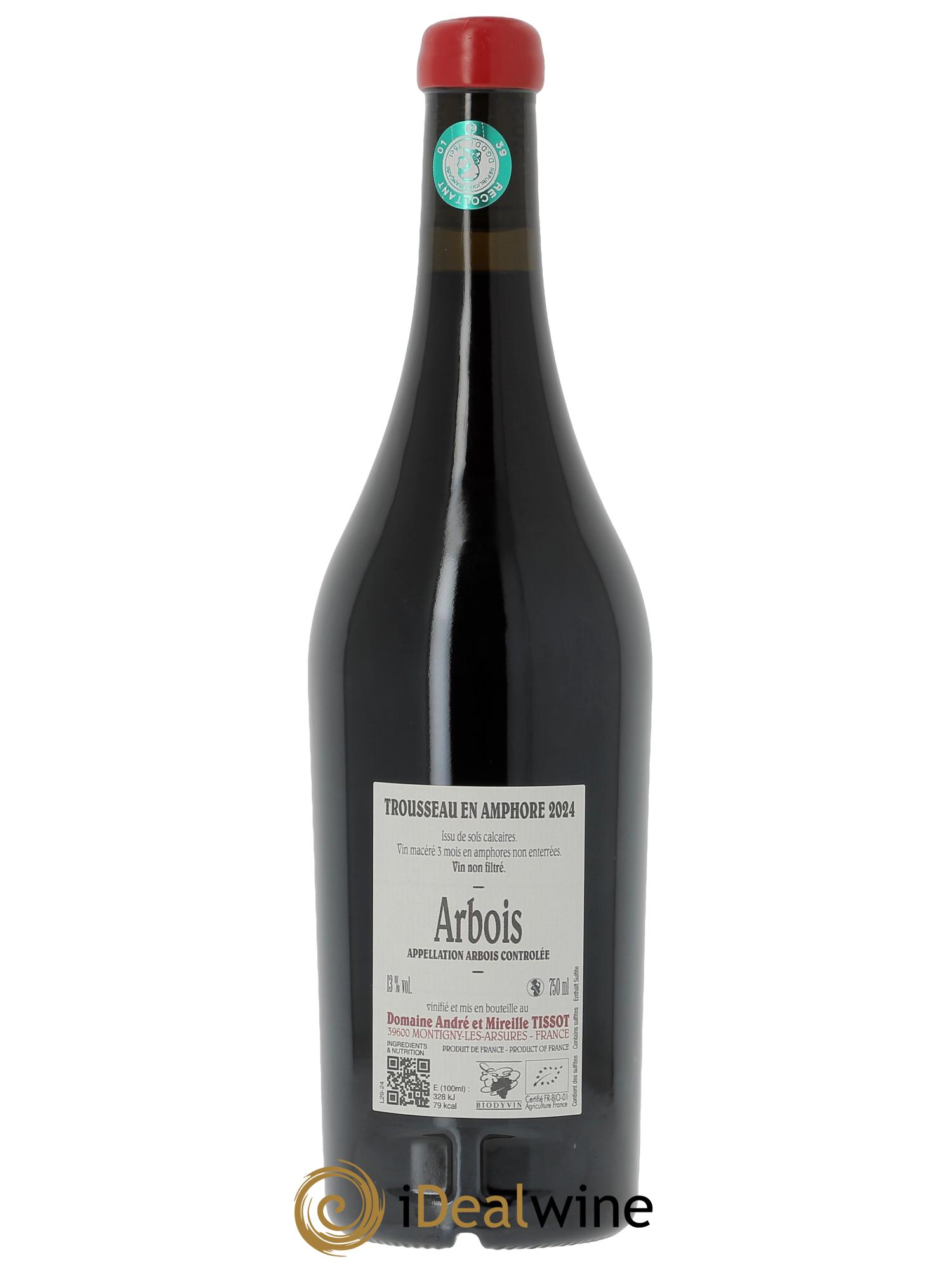 Arbois Trousseau Amphore Bénédicte et Stéphane Tissot 2024 - Lot de 1 bouteille - 1