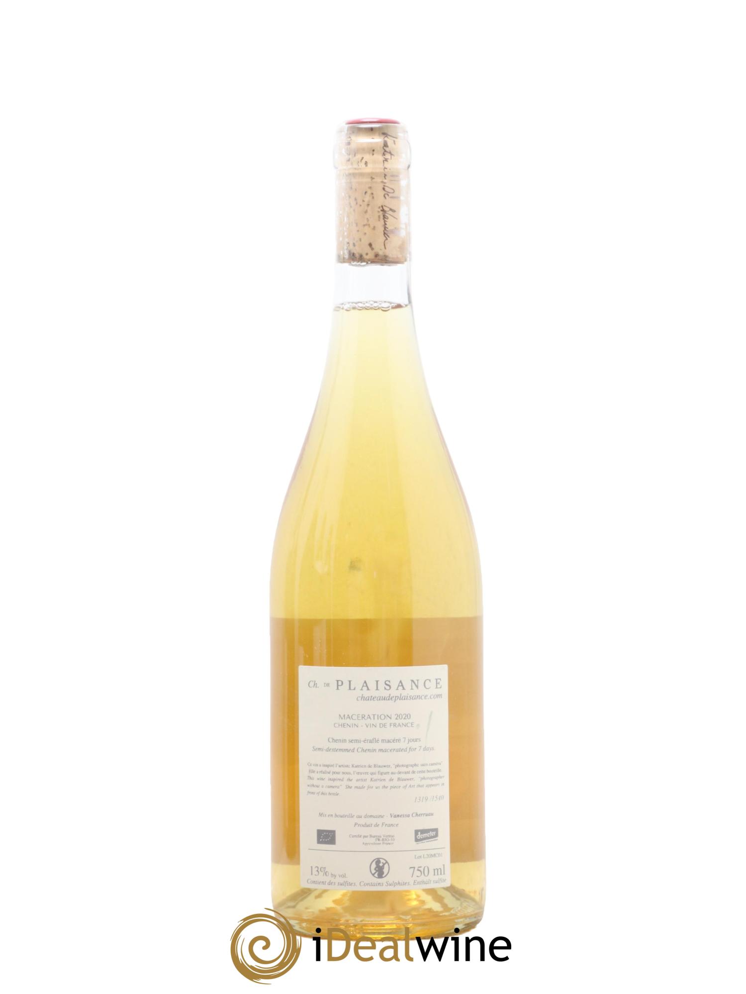 Vin de France Macération Château de Plaisance 2020 - Lot de 1 bouteille - 1