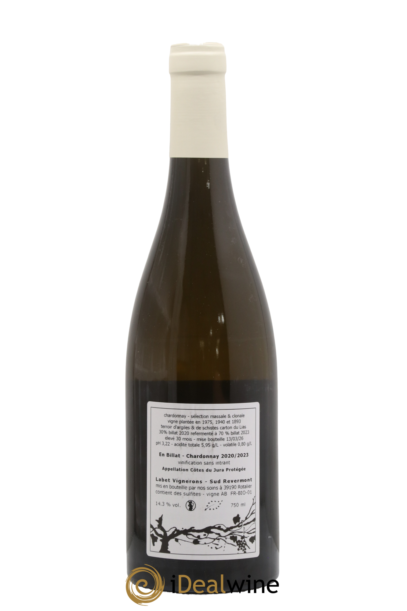 Côtes du Jura Chardonnay En Billat Labet (Domaine) 2023 - Lot de 1 bouteille - 1