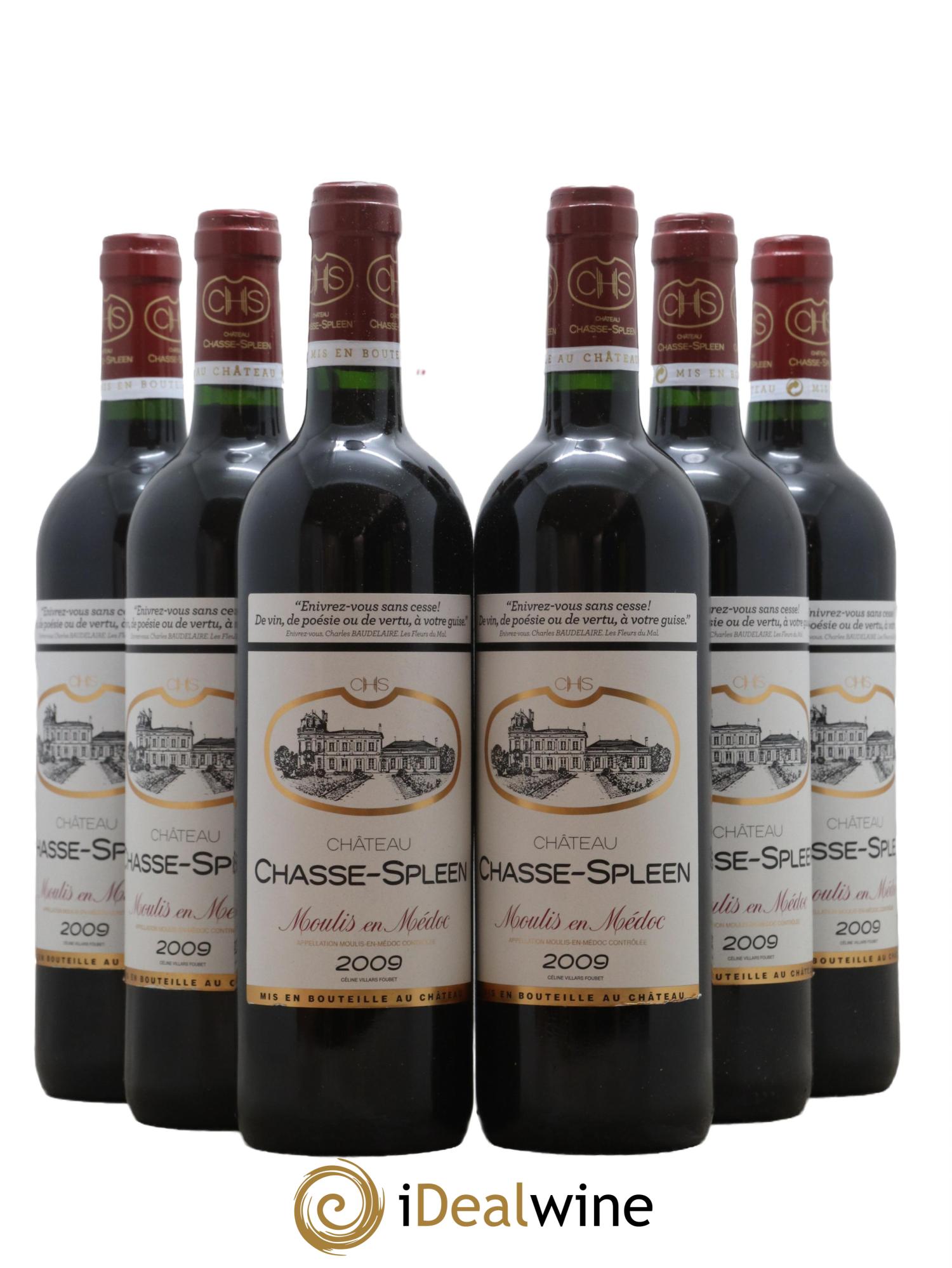 Château Chasse Spleen 2009 - Lot de 6 bouteilles - 0