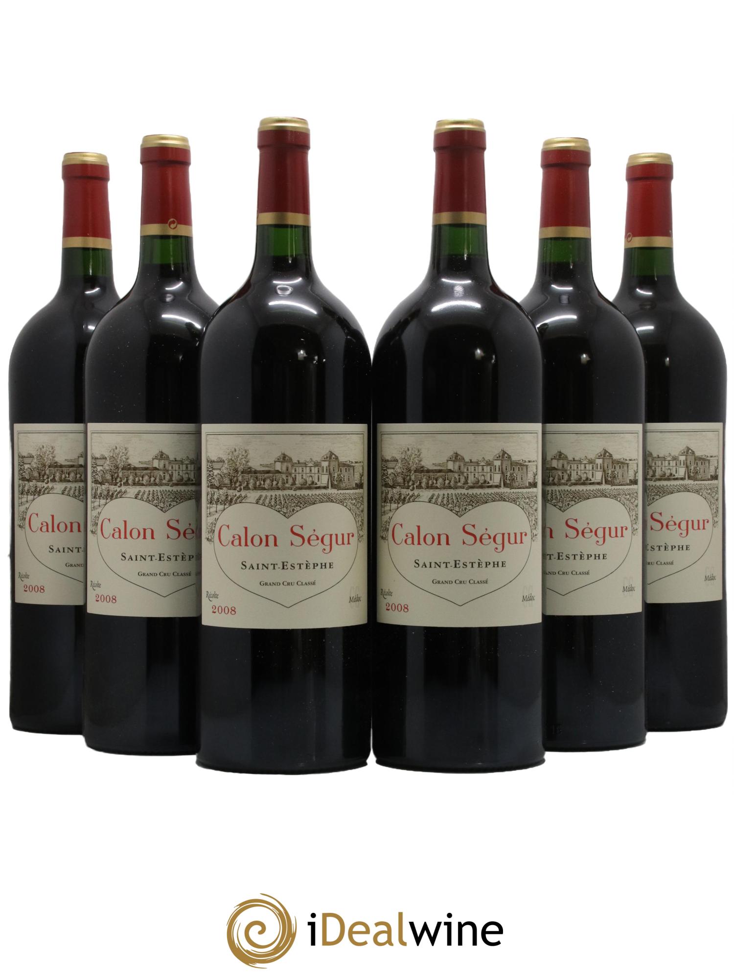 Château Calon Ségur 3ème Grand Cru Classé 2008 - Lot de 6 magnums - 0