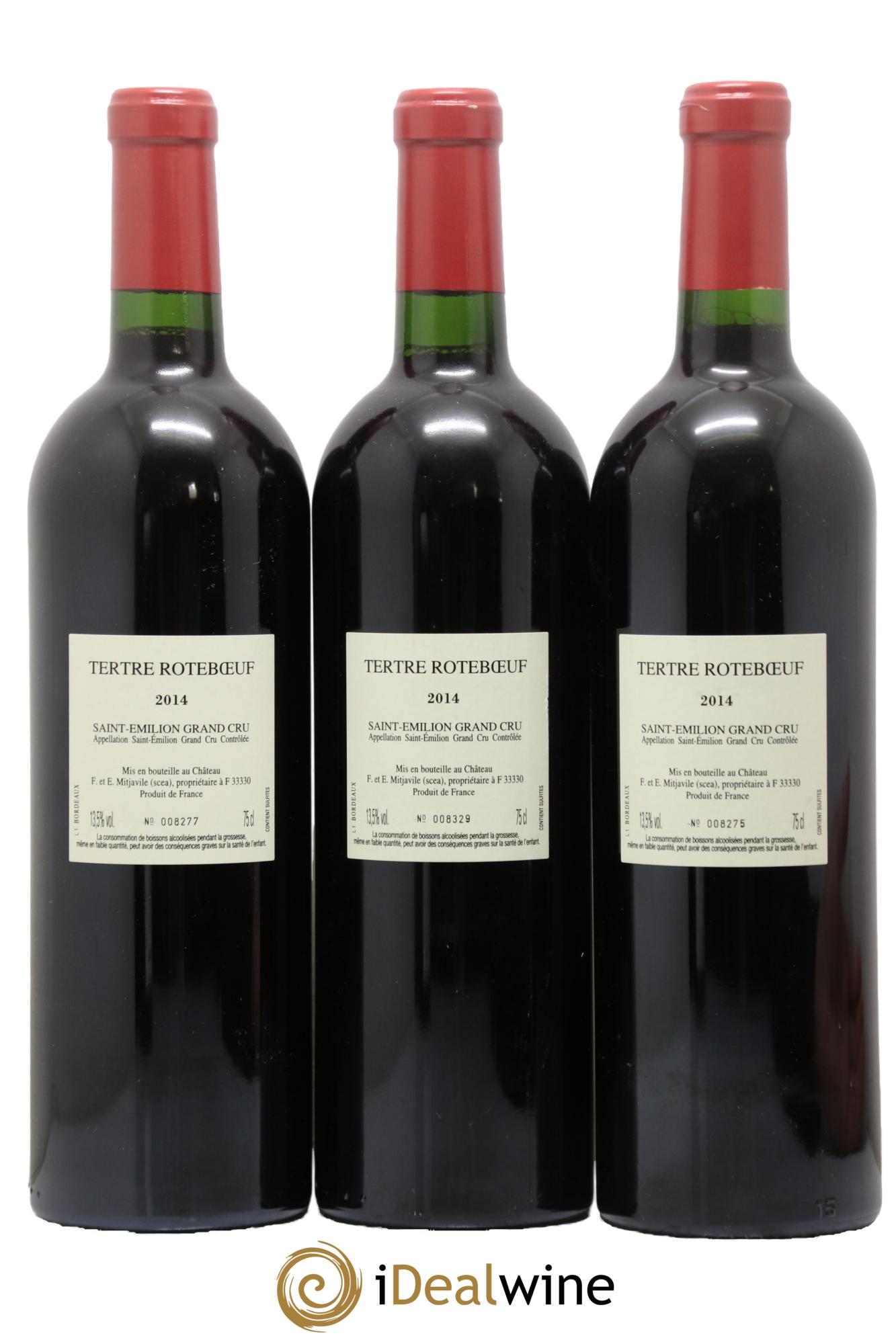 Château Tertre Roteboeuf 2014 - Lot of 3 bottles - 1