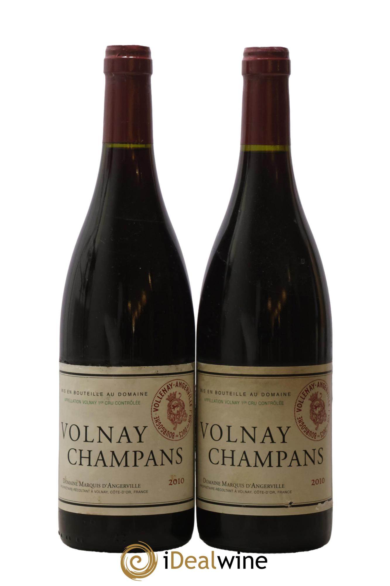 Volnay 1er Cru Champans Marquis d'Angerville (Domaine) 2010 - Lot de 2 bouteilles - 0